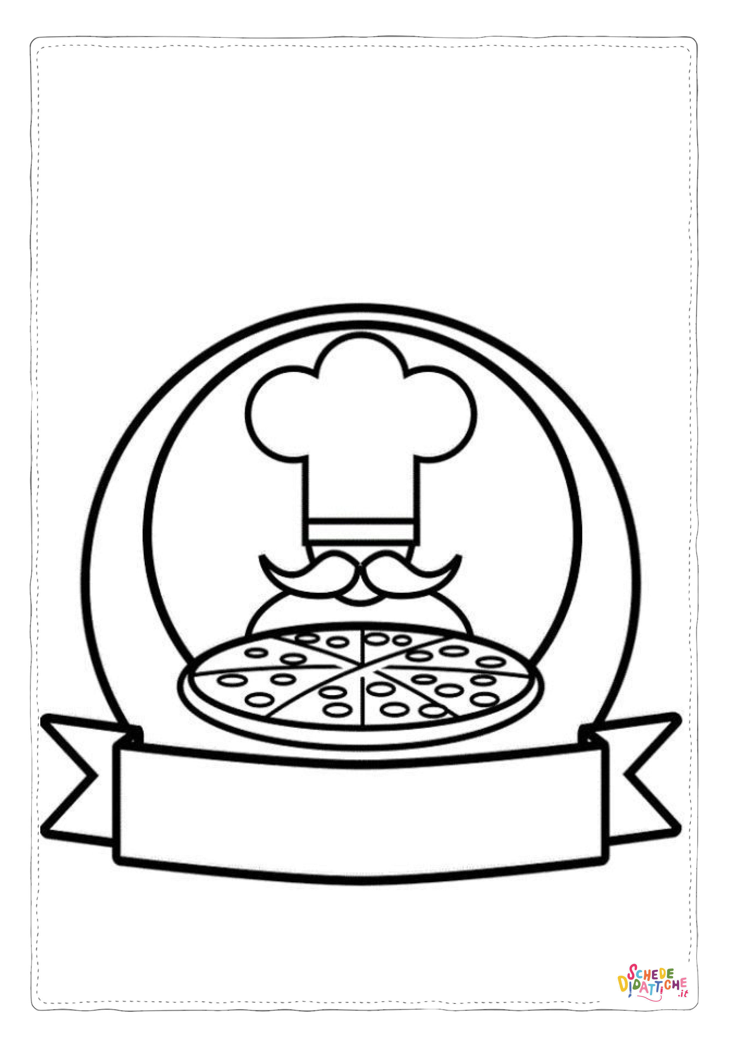 Disegno di pizza da stampare e colorare 27
