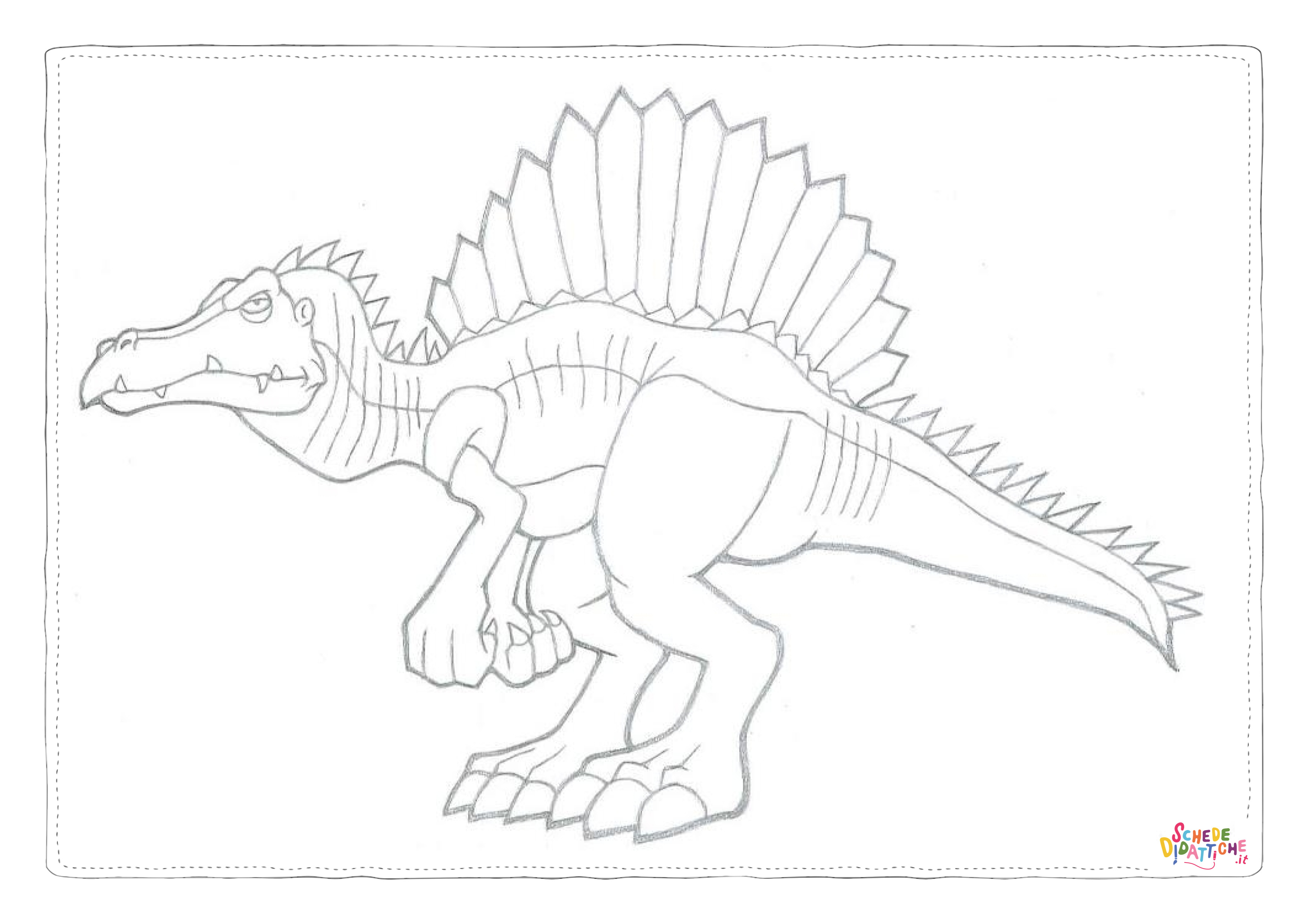 Disegno "Disegno di Spinosauro da stampare e colorare 3" Disegno di Spinosauro da stampare e colorare 3