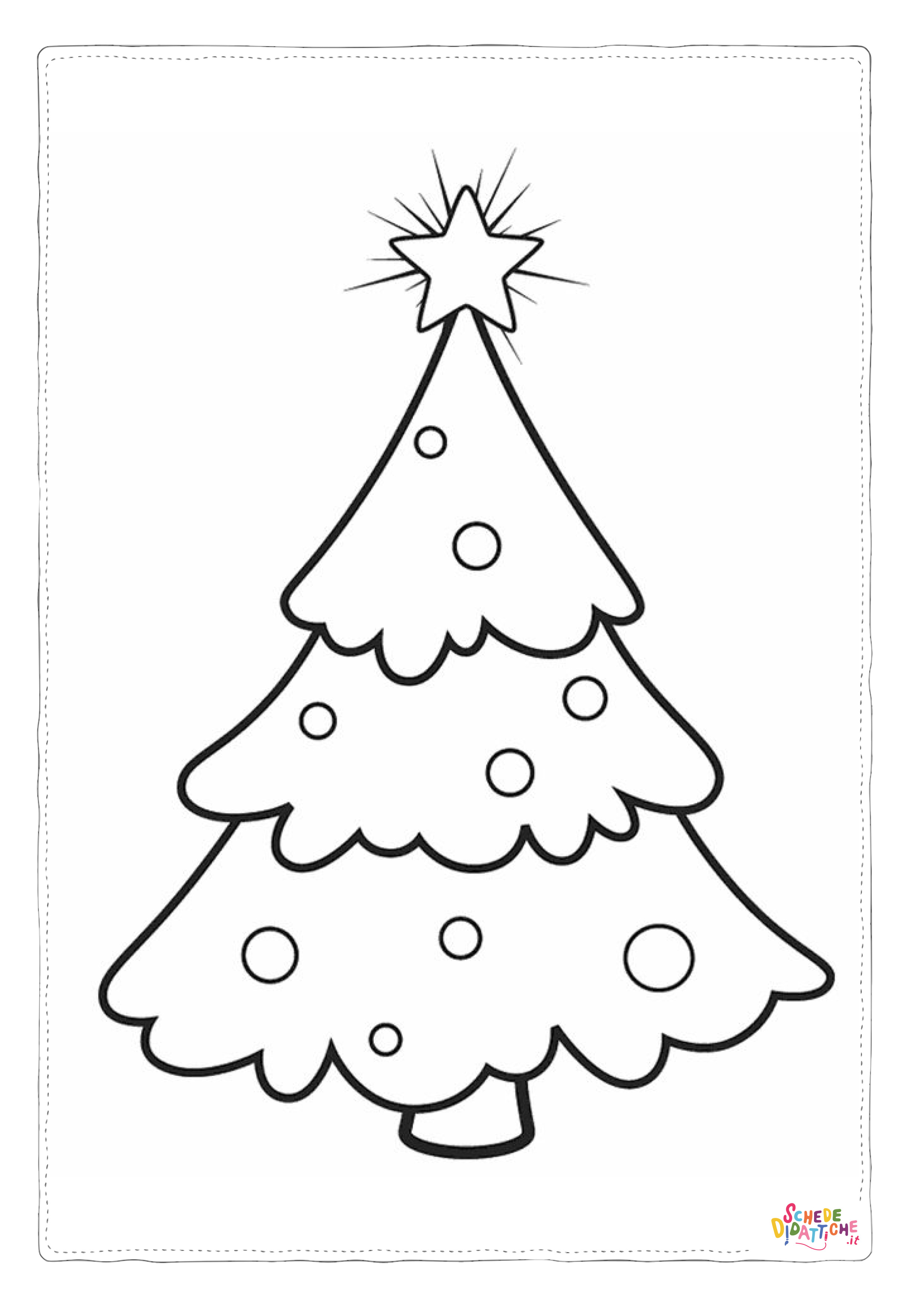 Disegno "Disegno di albero di Natale da stampare e colorare 6" Disegno di albero di Natale da stampare e colorare 6