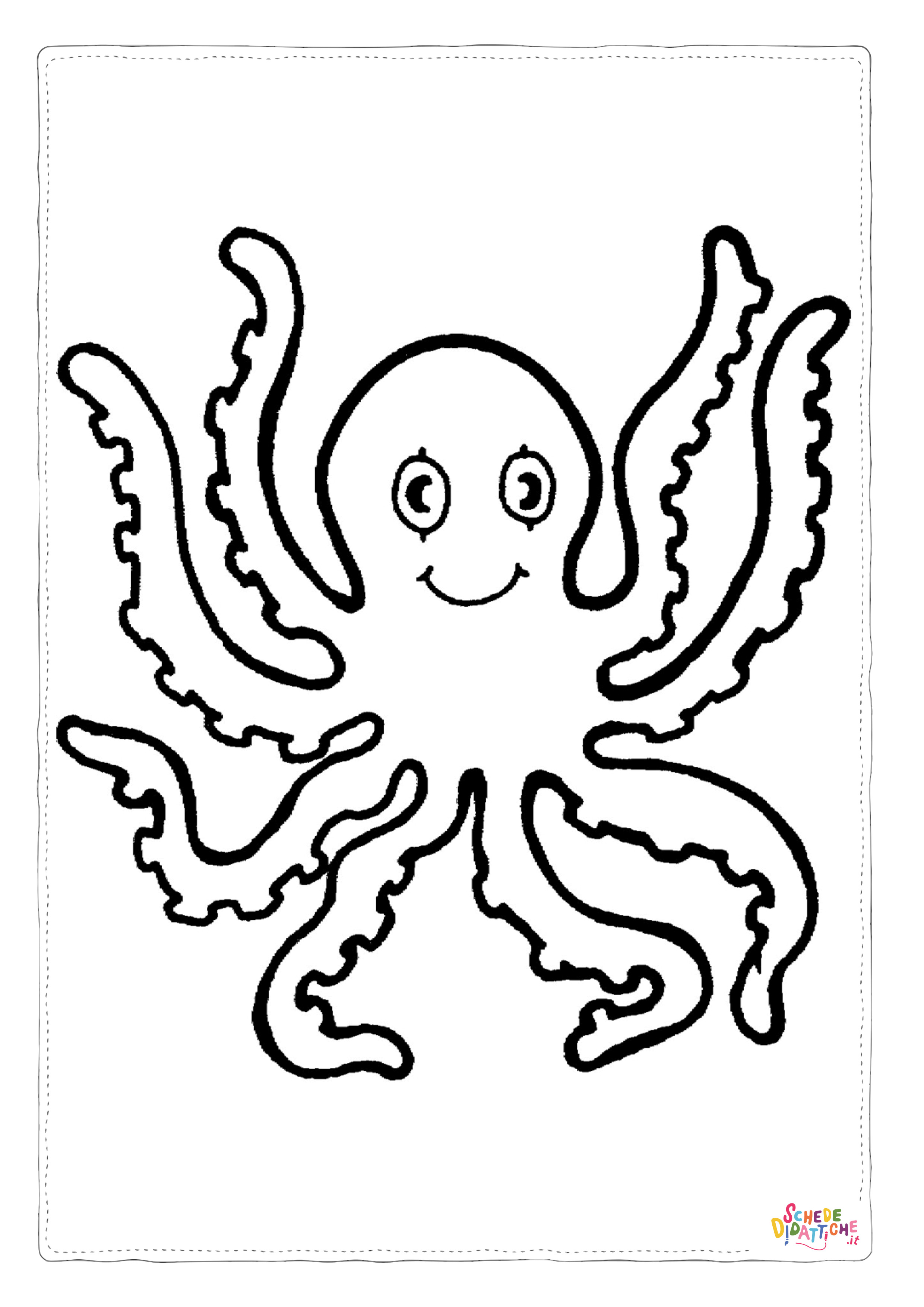 Disegno "Disegno di polpo da stampare e colorare 36" Disegno di polpo da stampare e colorare 36