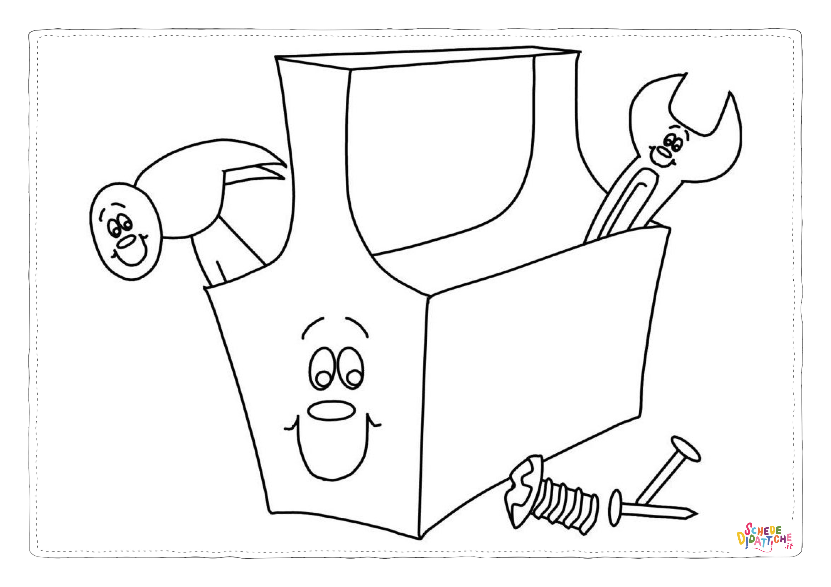 Disegno "Disegno di utensile da lavoro da stampare e colorare 3" Disegno di utensile da lavoro da stampare e colorare 3