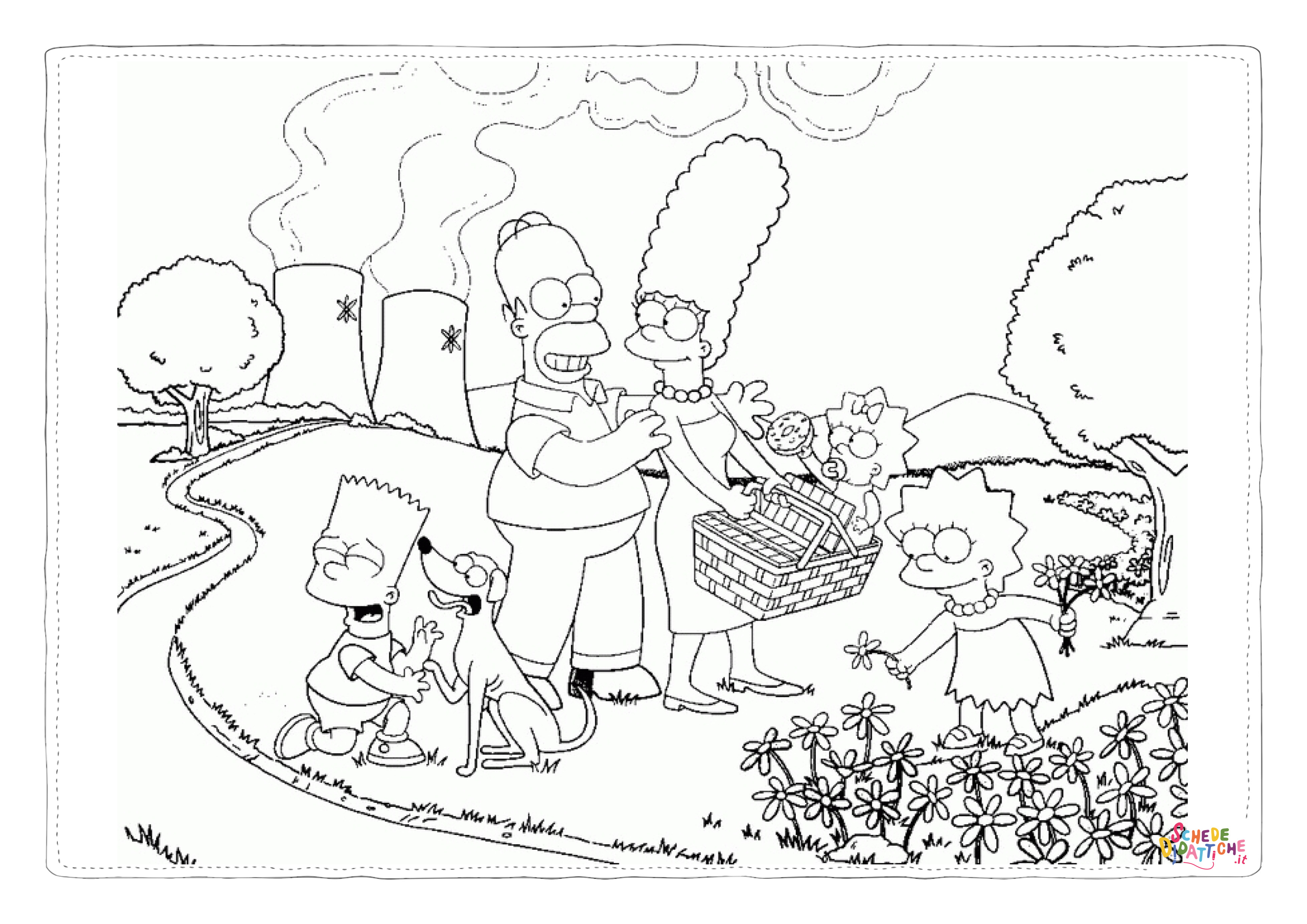 Disegno di I Simpson da stampare e colorare 4