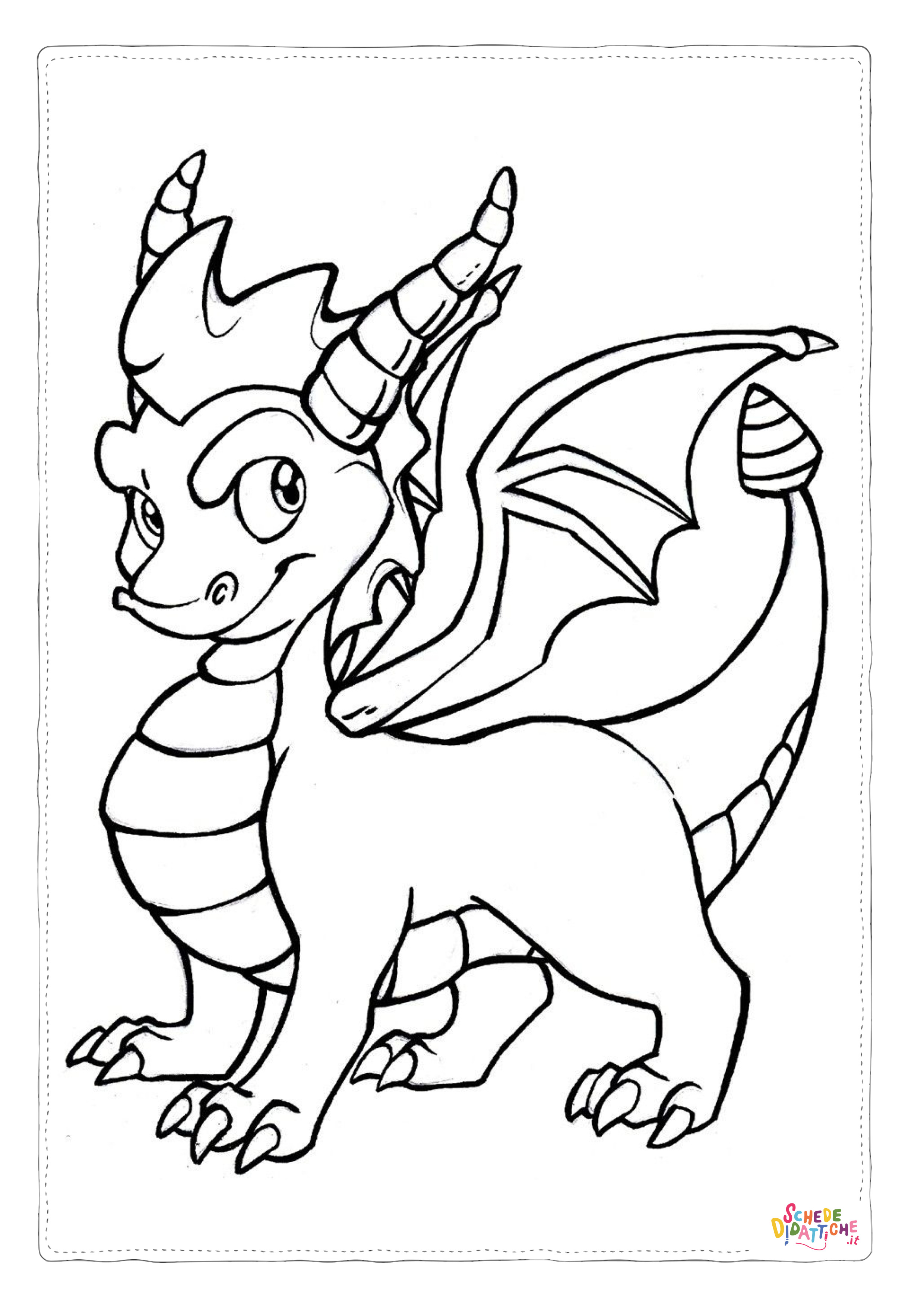 Disegno di Spyro da stampare e colorare 1