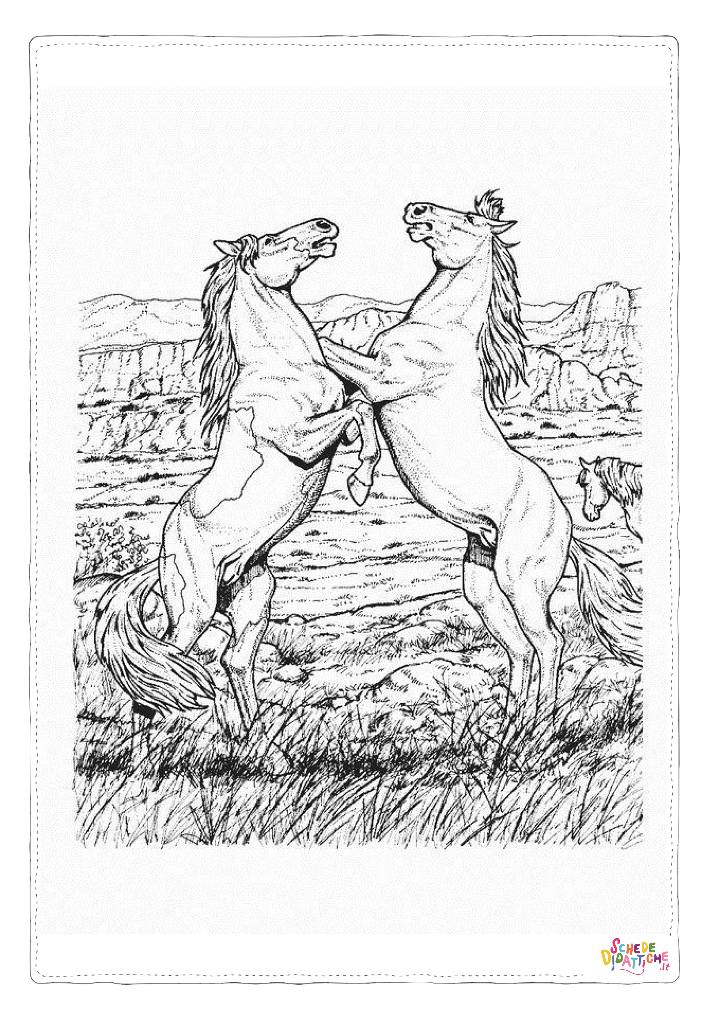 Disegno di cavallo da stampare e colorare 236