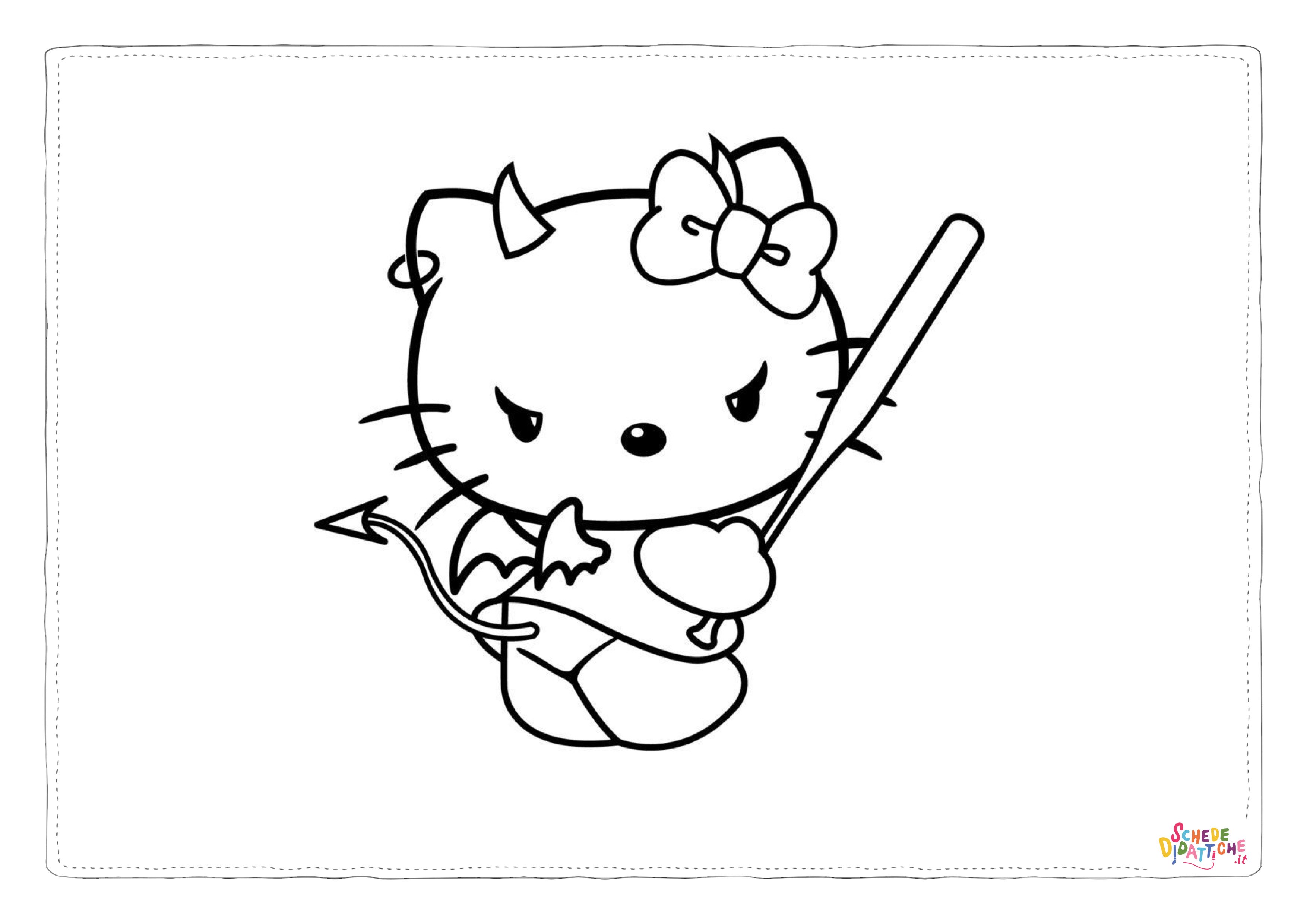Disegno "Disegno di Hello Kitty da stampare e colorare 205" Disegno di Hello Kitty da stampare e colorare 205