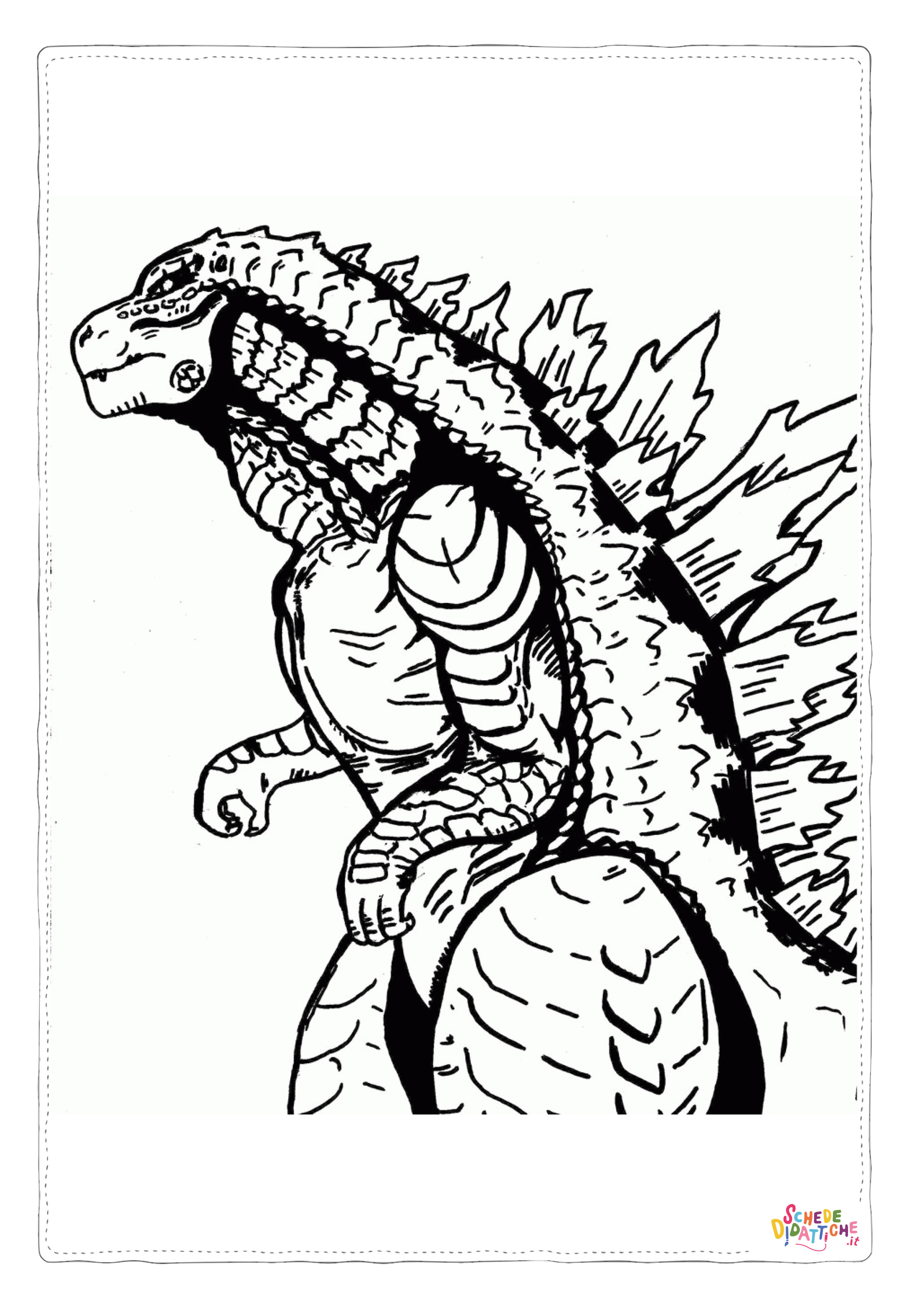 Disegno di Godzilla da stampare e colorare 23