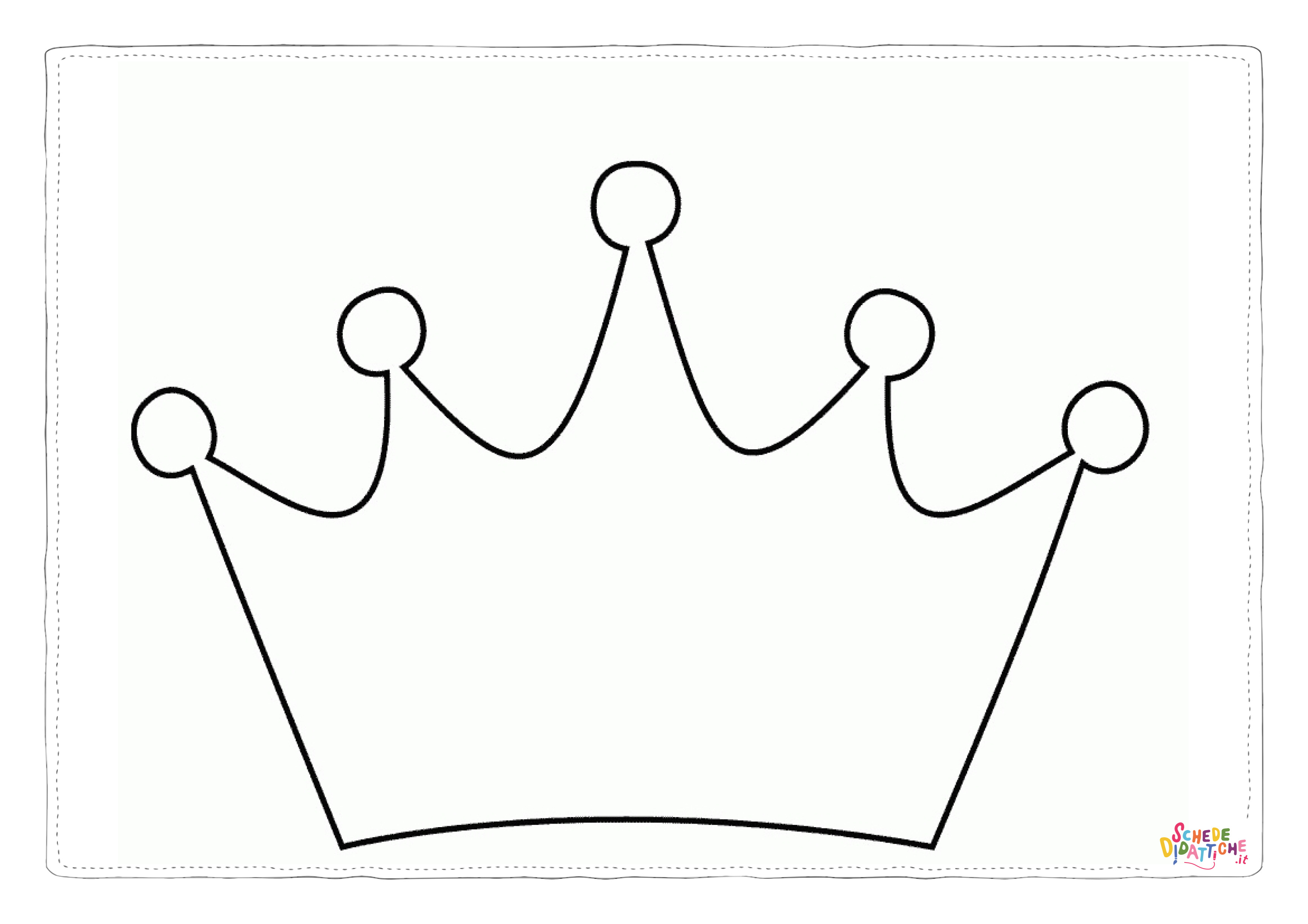 Disegno "Disegno di corona reale da stampare e colorare 11" Disegno di corona reale da stampare e colorare 11