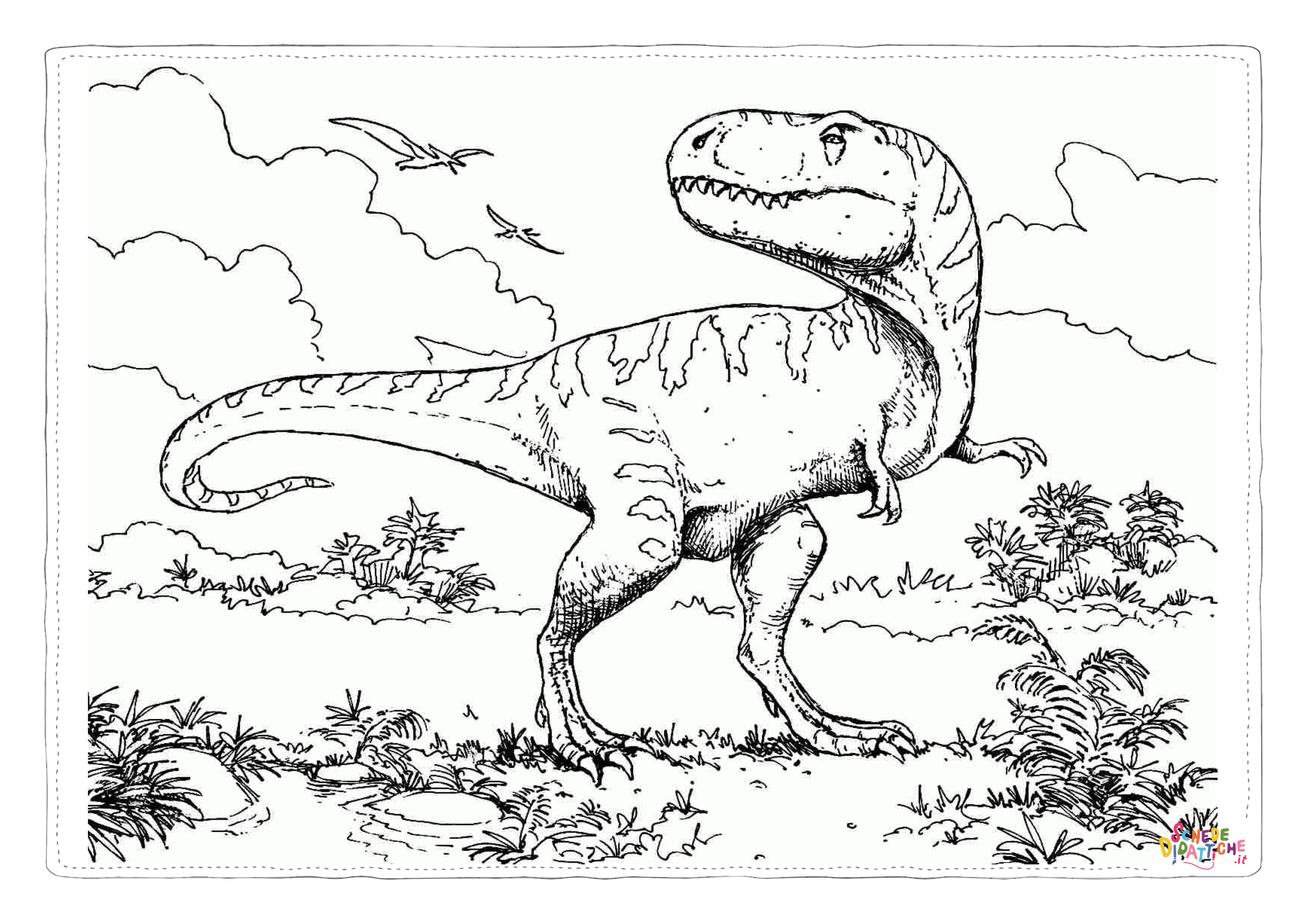 Disegno "Disegno di Tirannosauro da stampare e colorare 47" Disegno di Tirannosauro da stampare e colorare 47