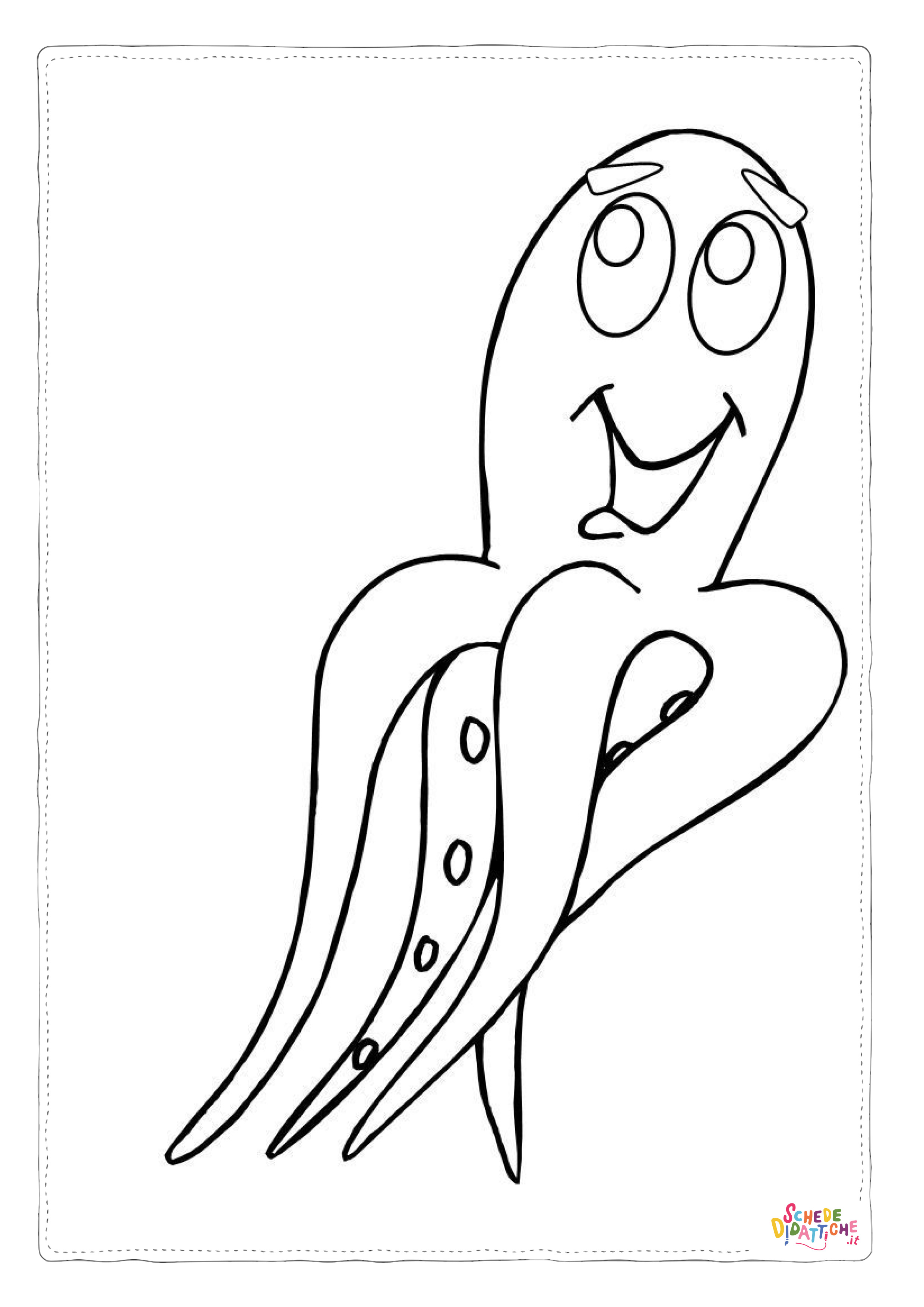 Disegno "Disegno di polpo da stampare e colorare 43" Disegno di polpo da stampare e colorare 43