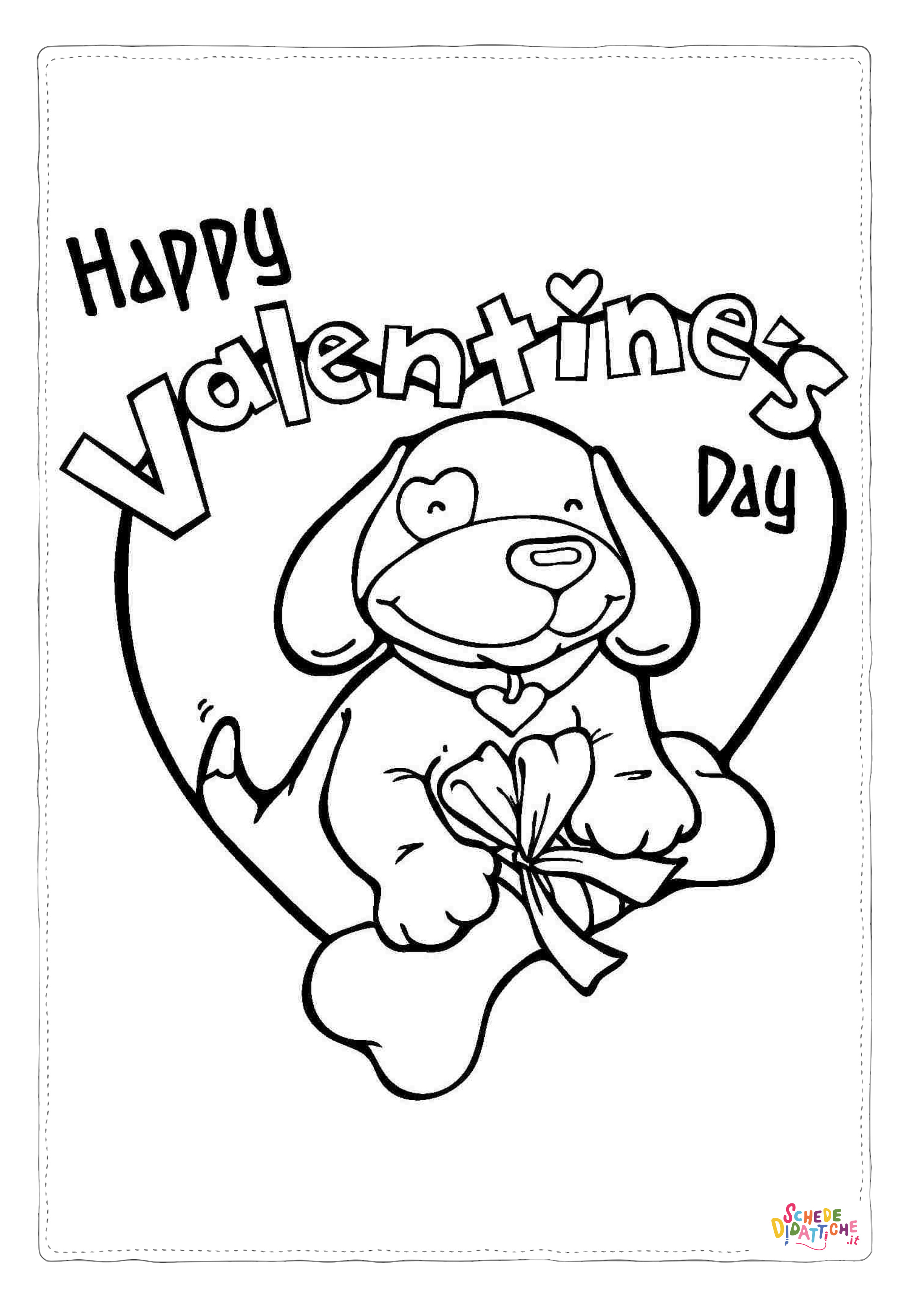Disegno "Disegno di San Valentino da stampare e colorare 12" Disegno di San Valentino da stampare e colorare 12