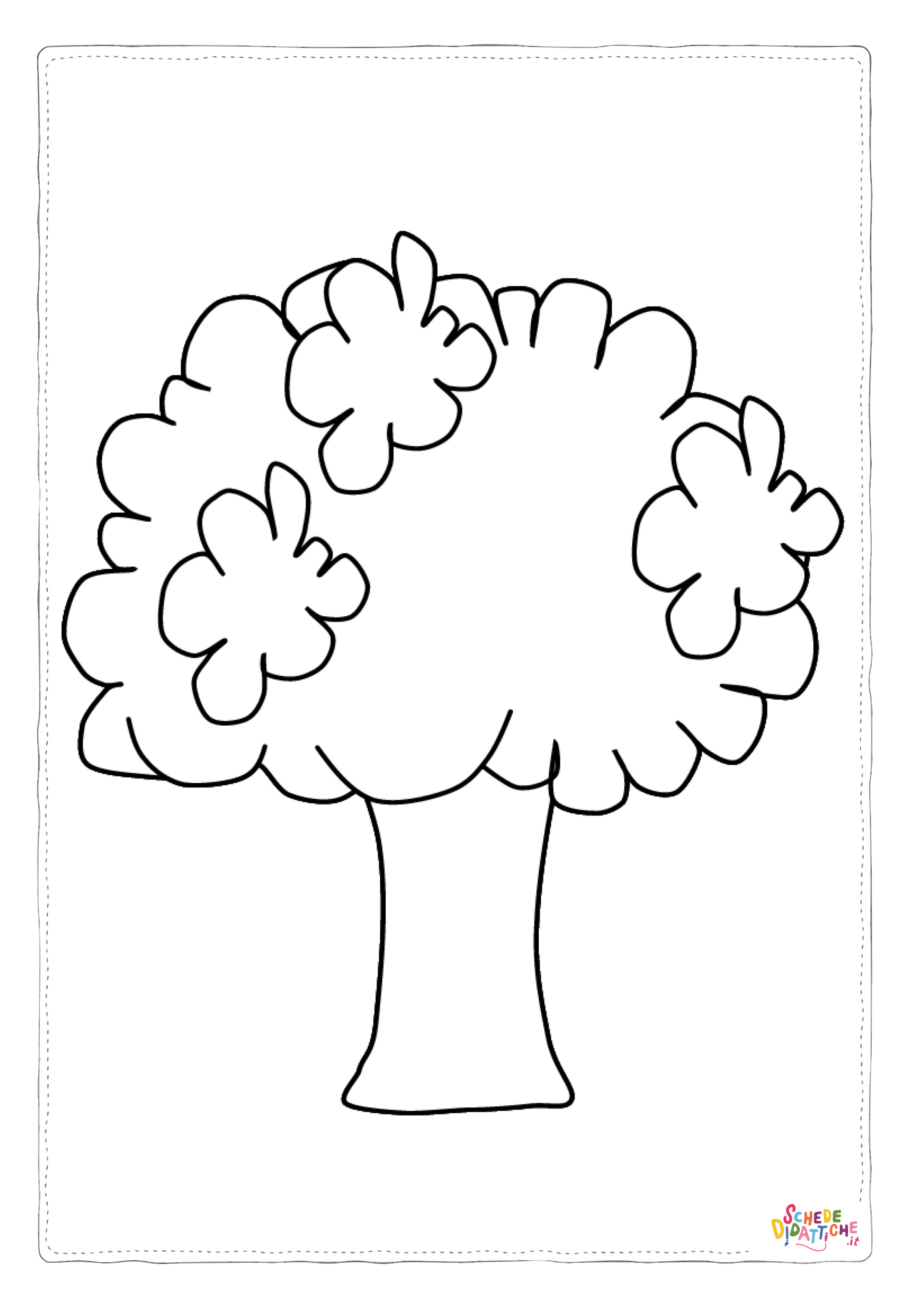 Disegno "Disegno di albero da stampare e colorare 51" Disegno di albero da stampare e colorare 51