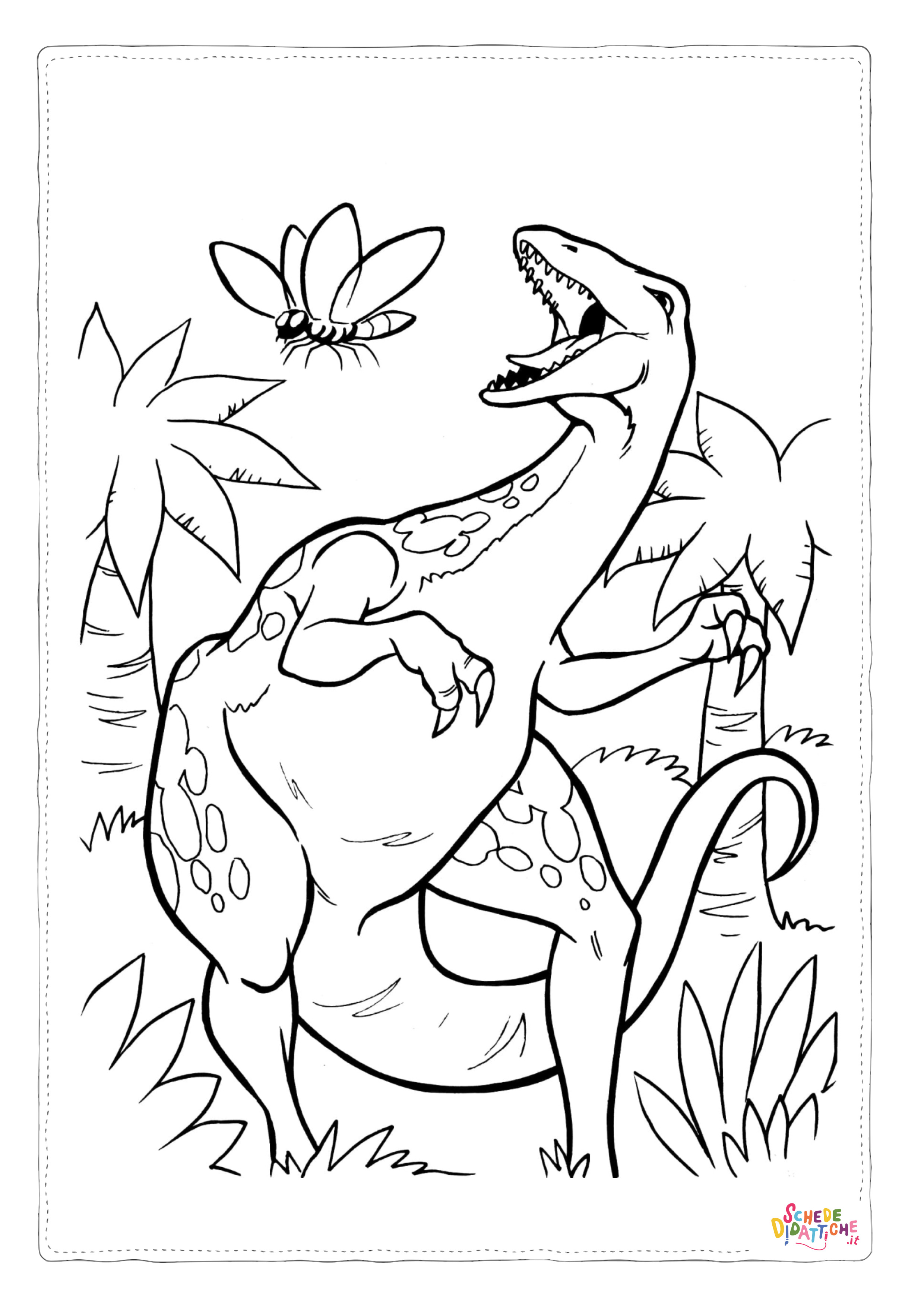 Disegno di Tirannosauro da stampare e colorare 73