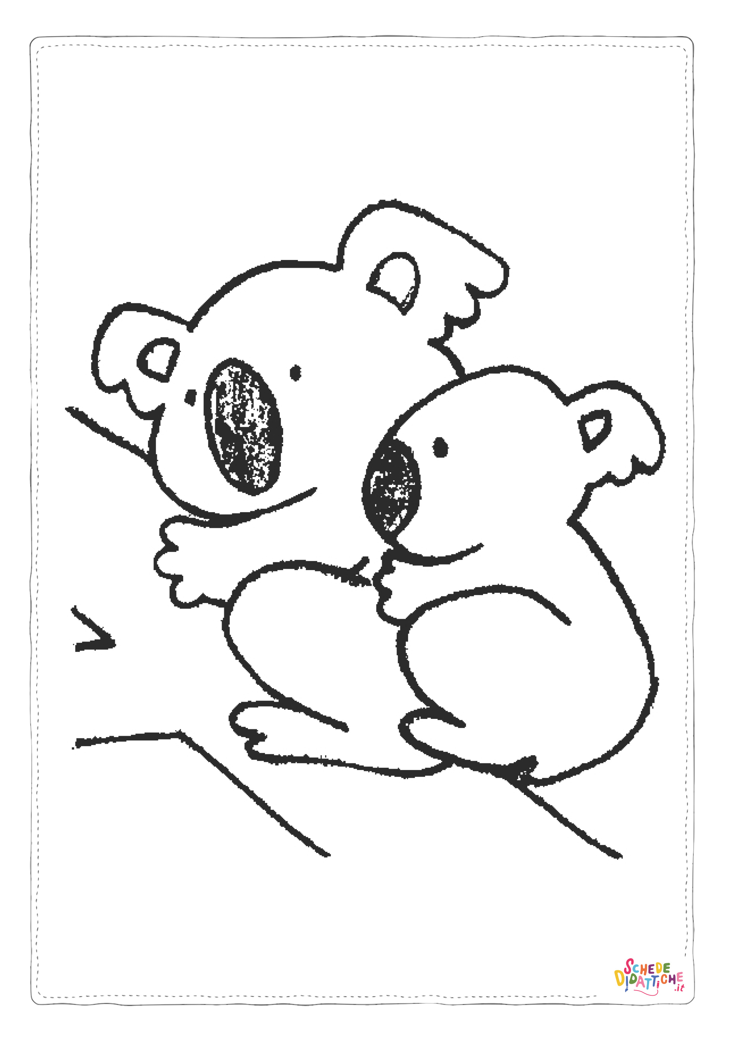 Disegno "Disegno di koala da stampare e colorare 22" Disegno di koala da stampare e colorare 22