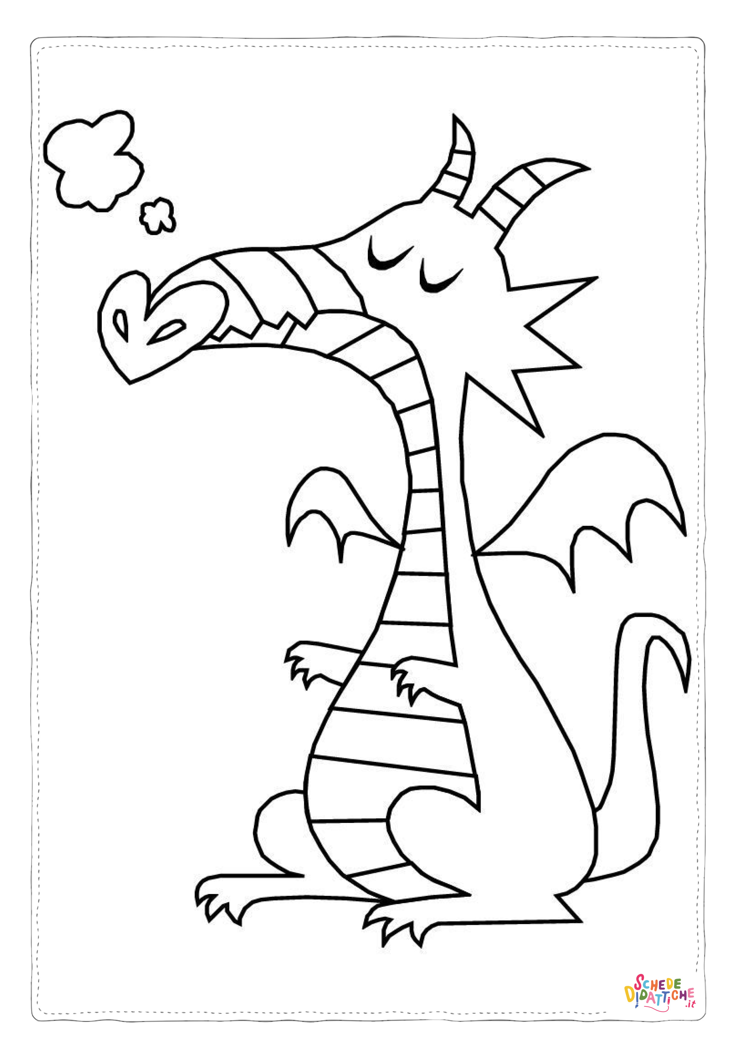 Disegno "Disegno di dragone da stampare e colorare 58" Disegno di dragone da stampare e colorare 58