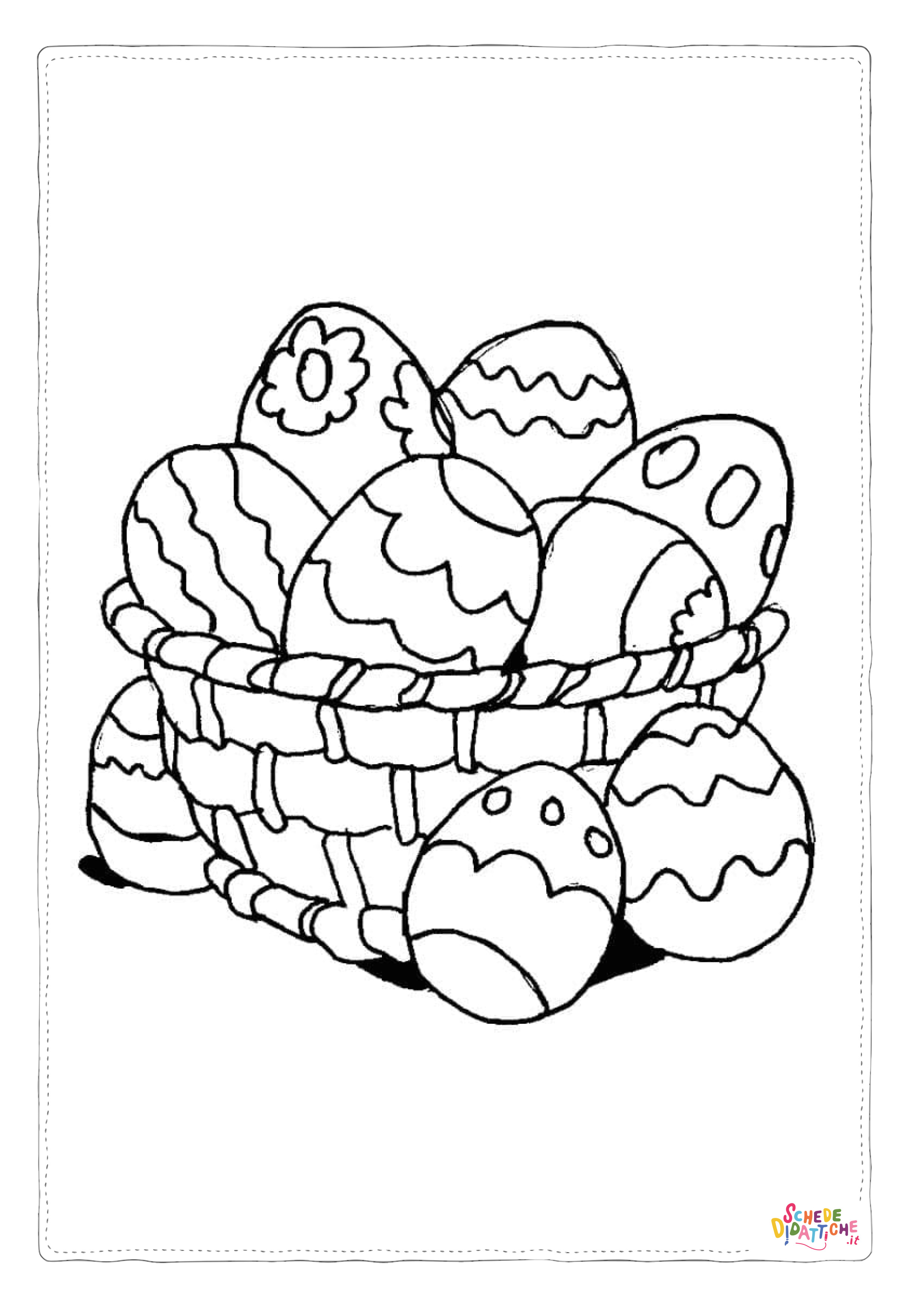 Disegno di uovo di Pasqua da stampare e colorare 132