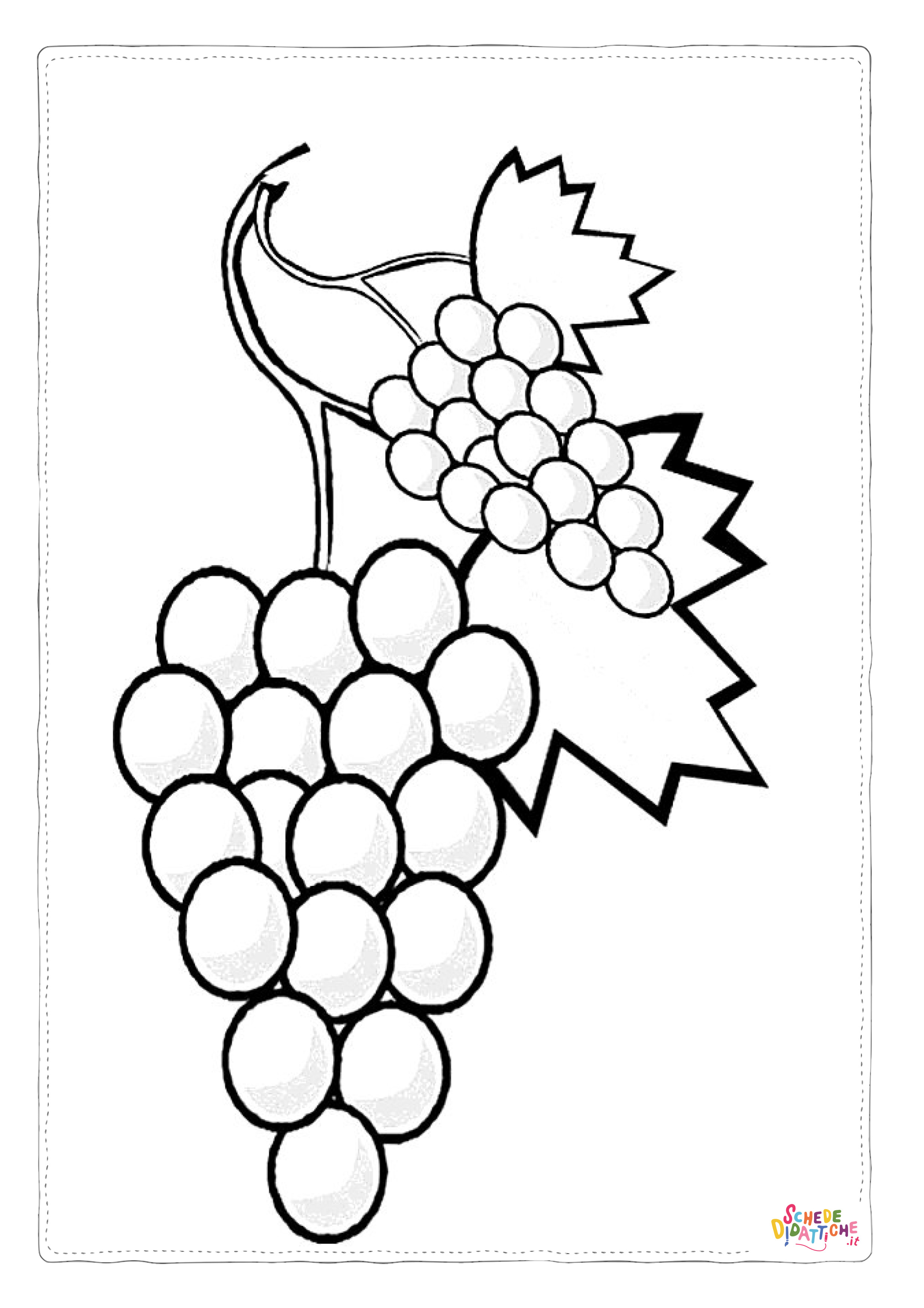 Disegno "Disegno di uva da stampare e colorare 8" Disegno di uva da stampare e colorare 8