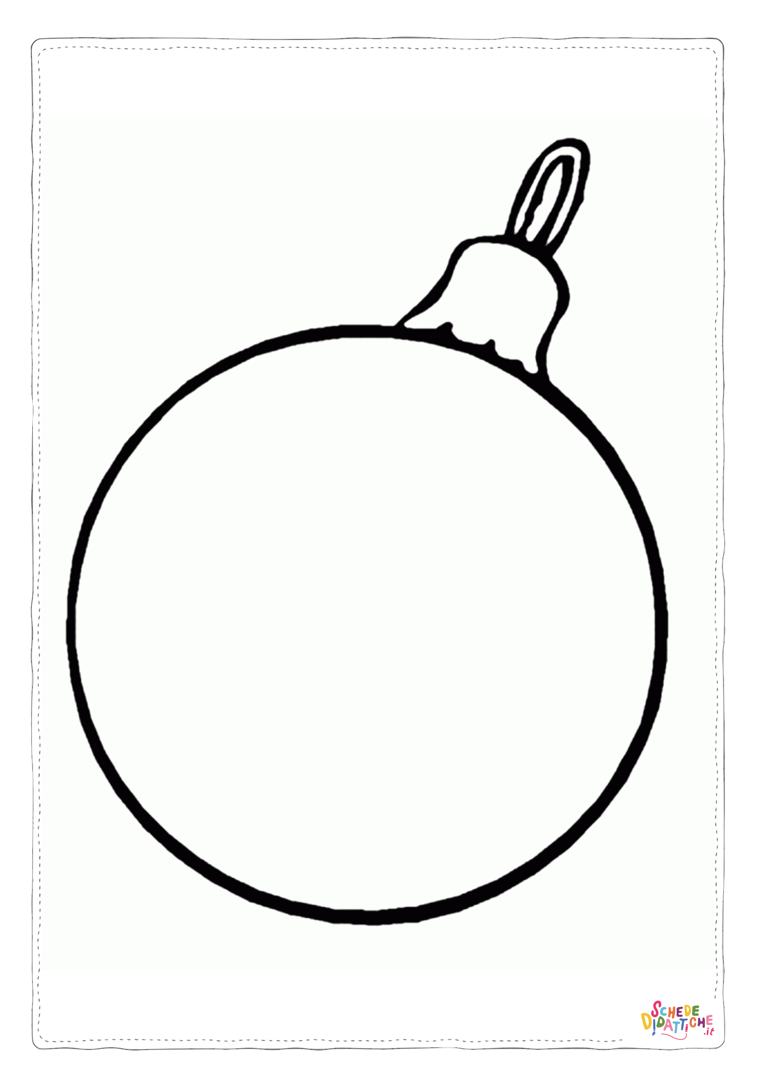 Disegno "Disegno di palla di Natale da stampare e colorare 21" Disegno di palla di Natale da stampare e colorare 21