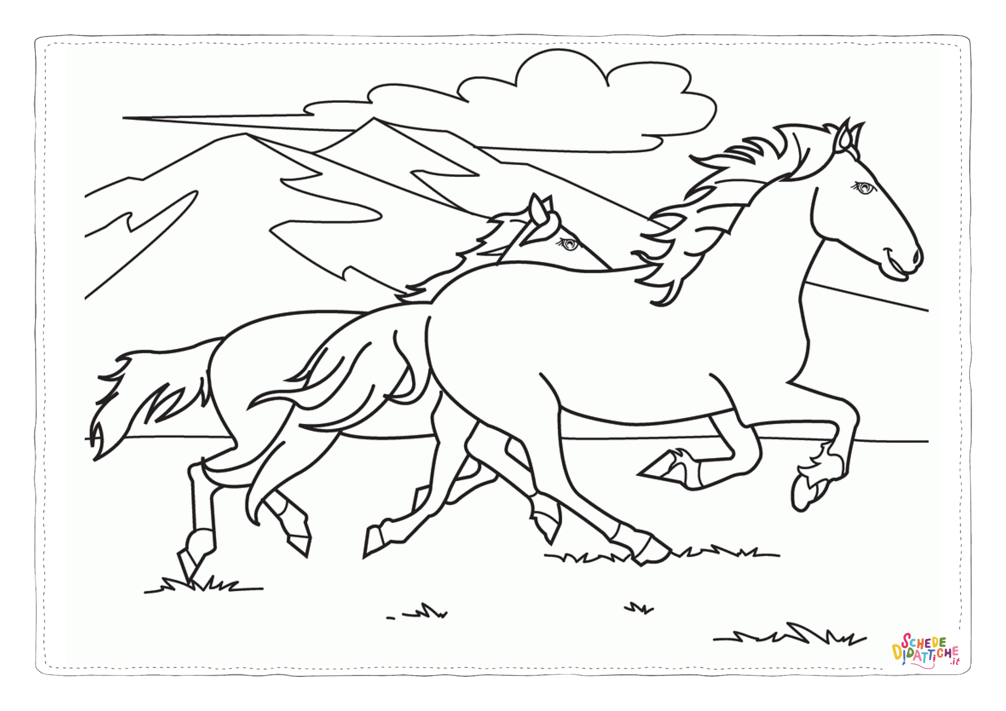 Disegno "Disegno di cavallo da stampare e colorare 99" Disegno di cavallo da stampare e colorare 99