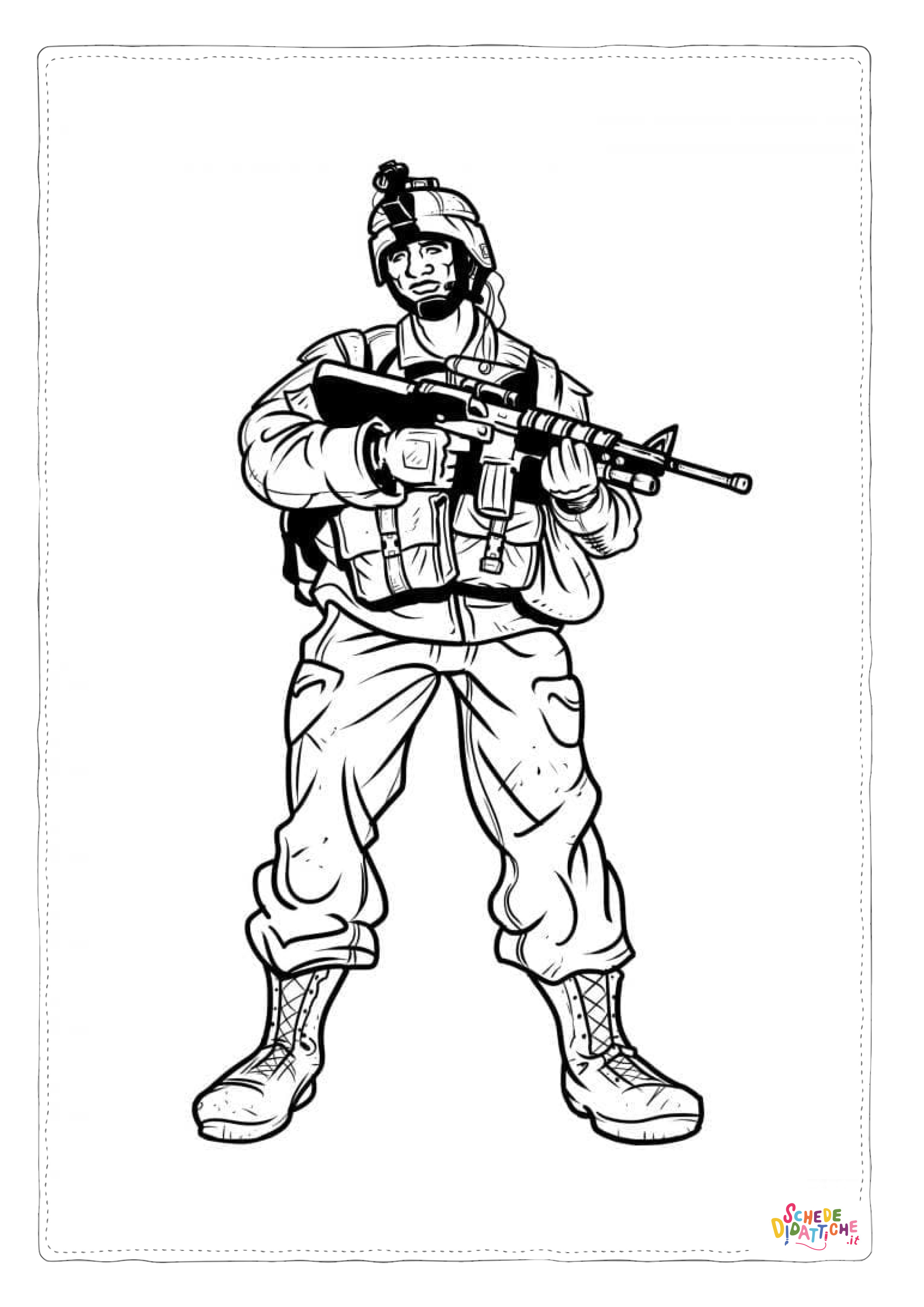 Disegno "Disegno di soldato da stampare e colorare 21" Disegno di soldato da stampare e colorare 21