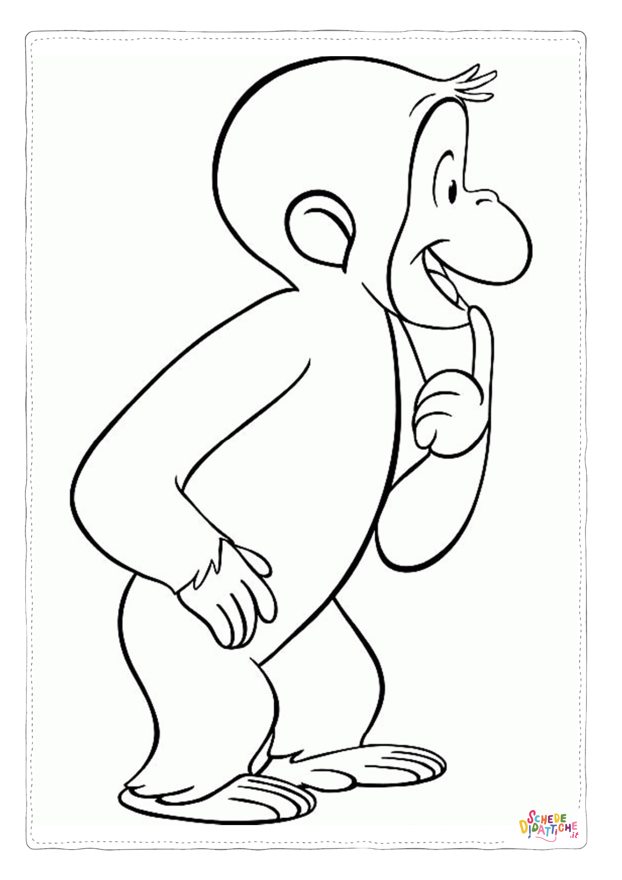 Disegno "Disegno di Curioso come George da stampare e colorare 11" Disegno di Curioso come George da stampare e colorare 11