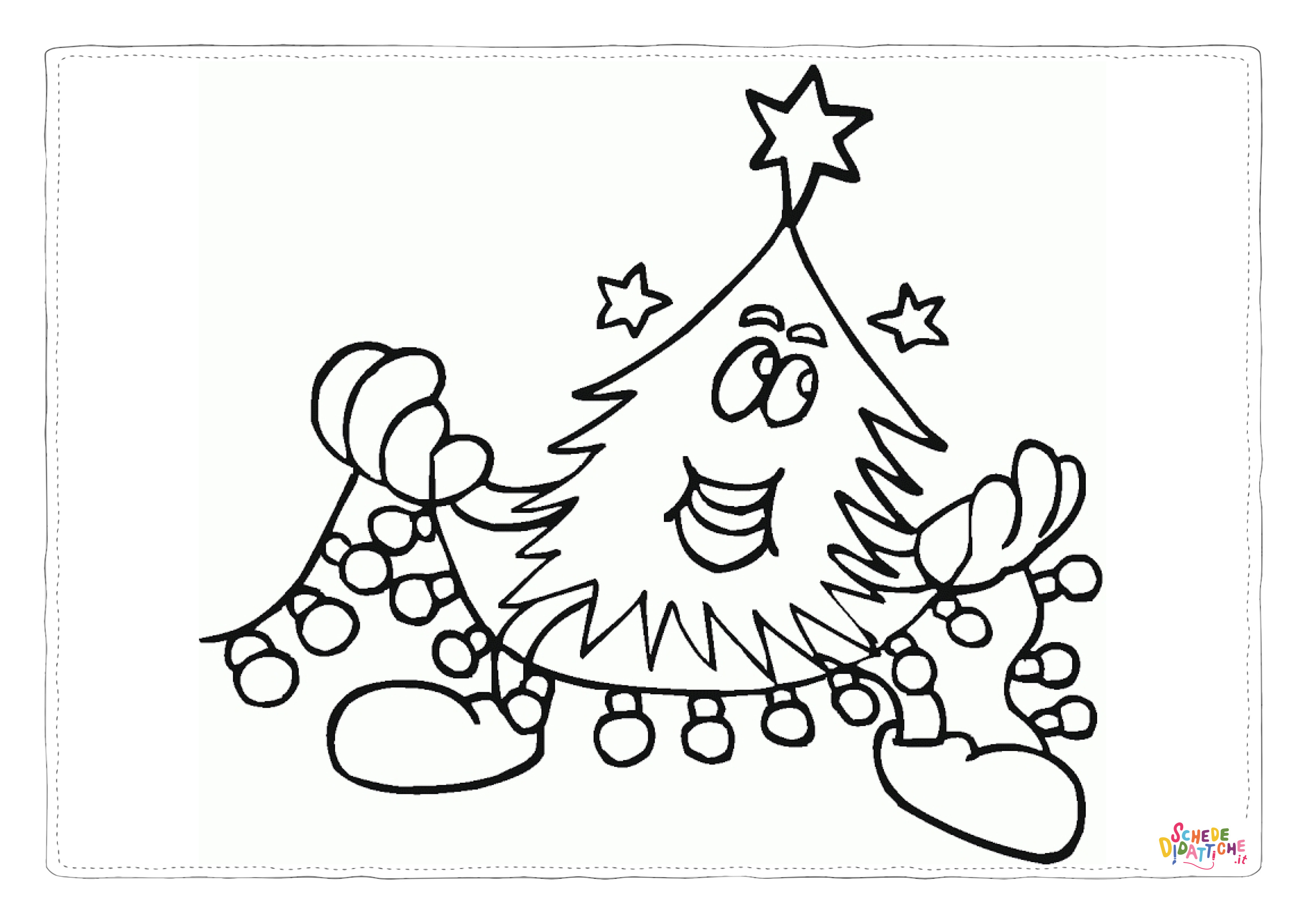 Disegno "Disegno di albero di Natale da stampare e colorare 66" Disegno di albero di Natale da stampare e colorare 66