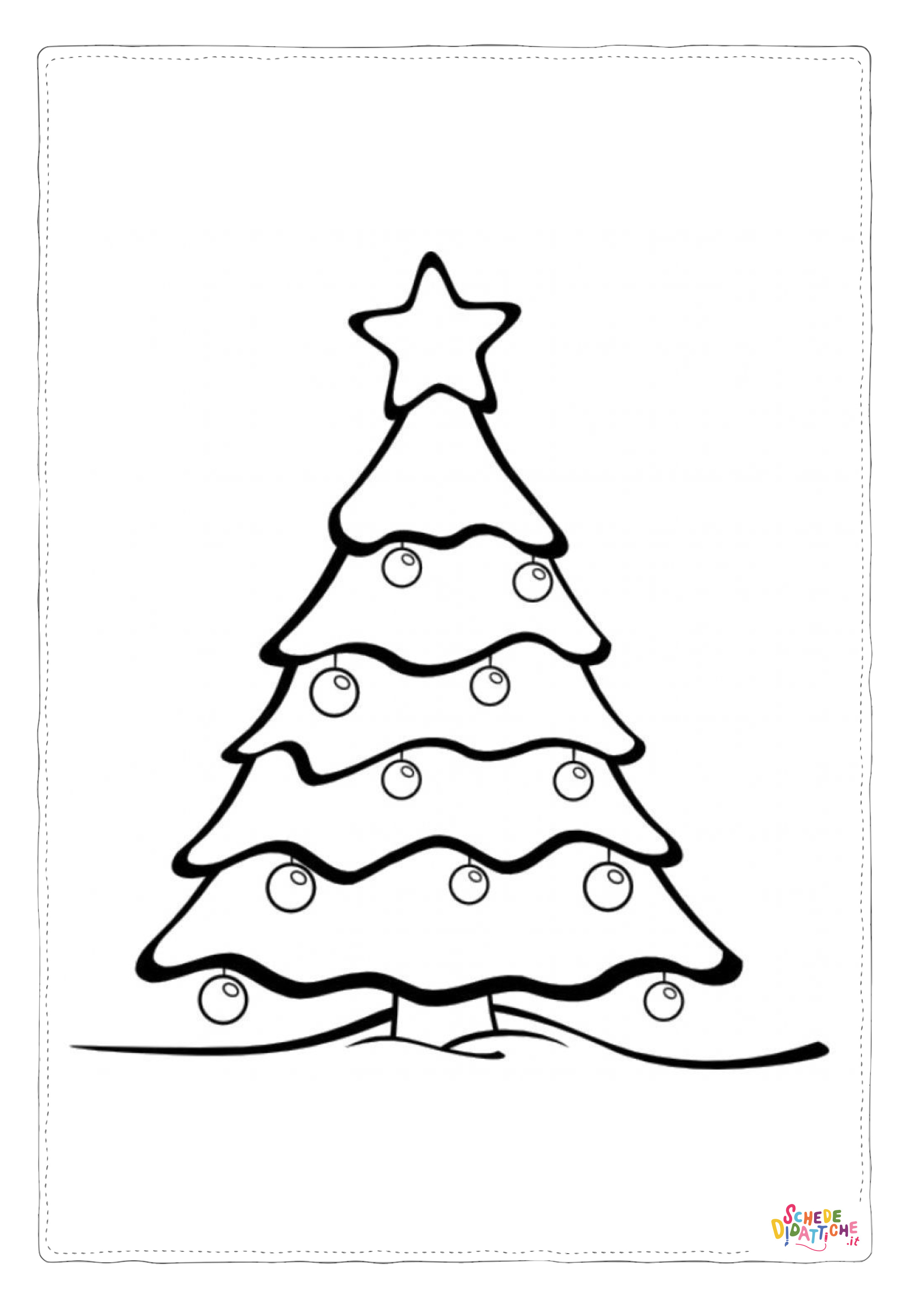 Disegno "Disegno di albero di Natale da stampare e colorare 213" Disegno di albero di Natale da stampare e colorare 213