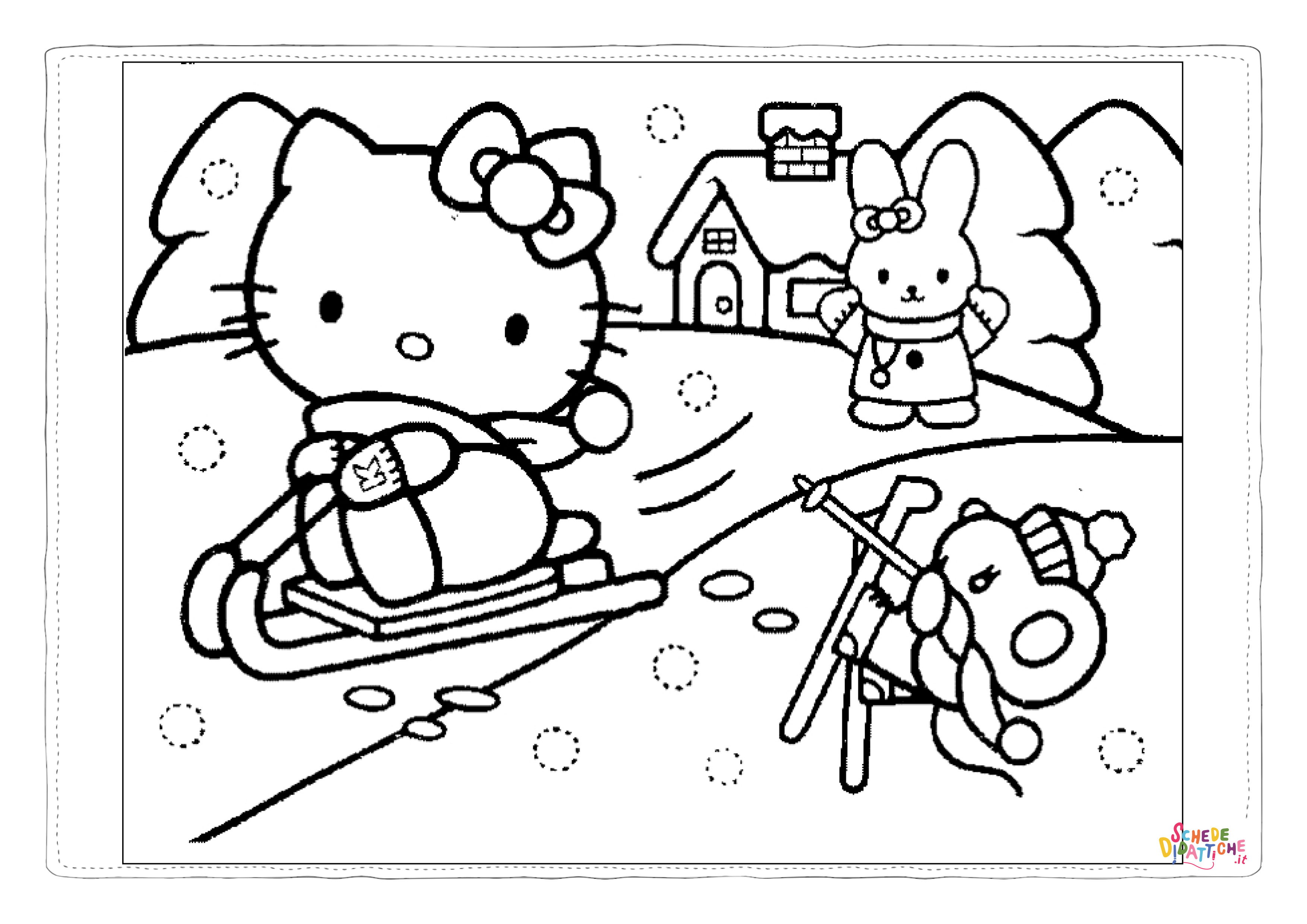 Disegno "Disegno di Hello Kitty da stampare e colorare 121" Disegno di Hello Kitty da stampare e colorare 121