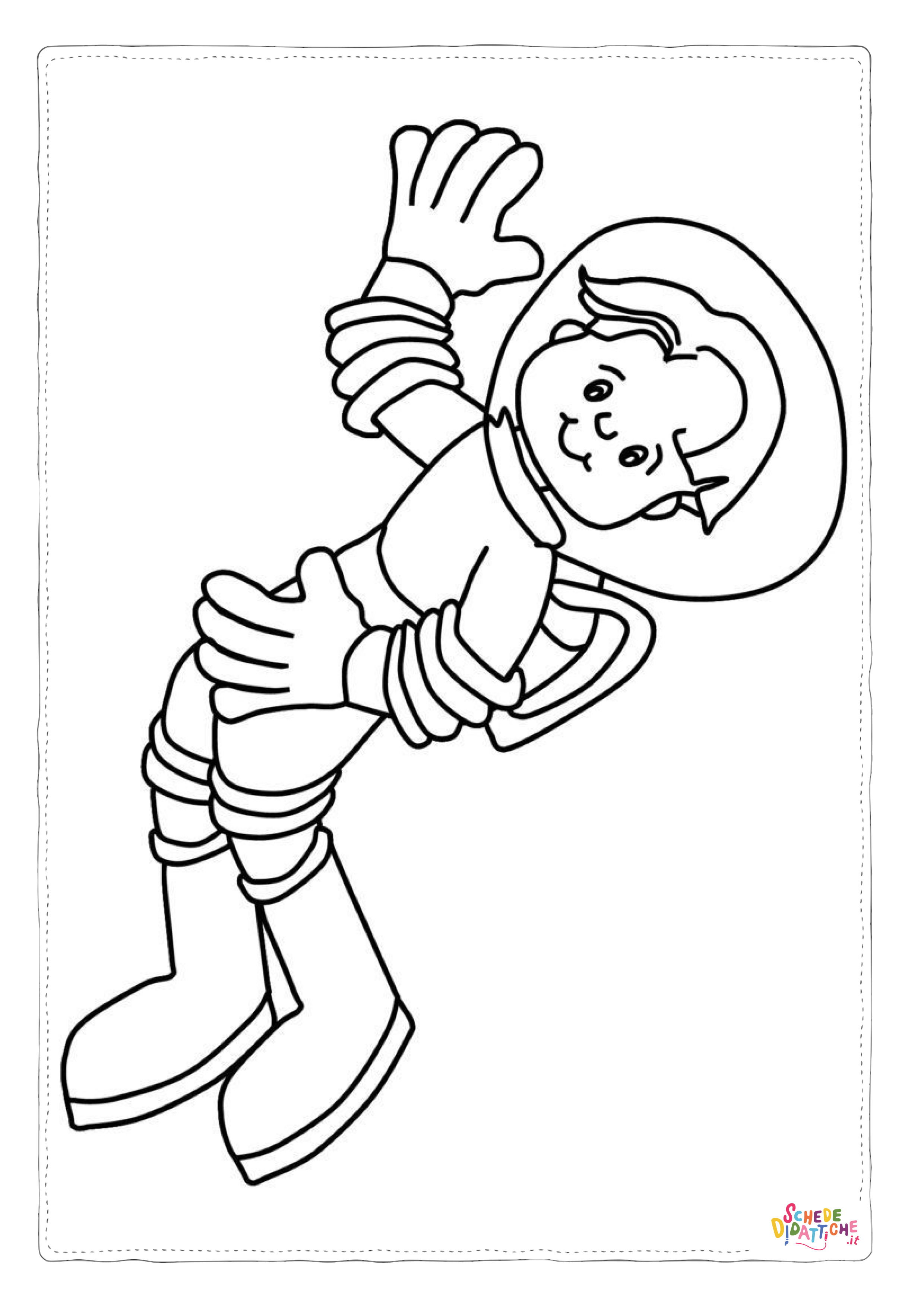 Disegno "Disegno di astronauta da stampare e colorare 28" Disegno di astronauta da stampare e colorare 28