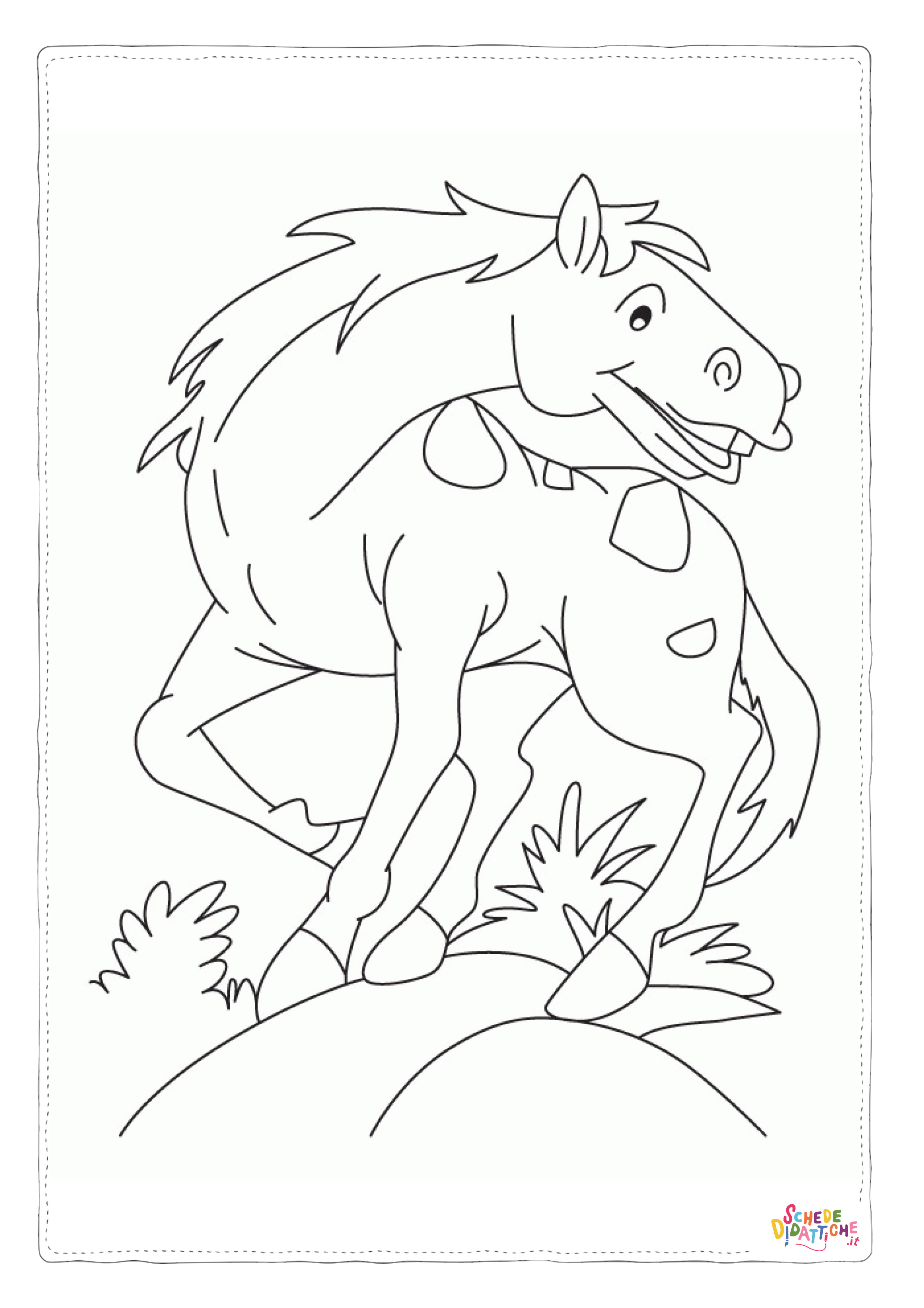 Disegno "Disegno di cavallo da stampare e colorare 21" Disegno di cavallo da stampare e colorare 21