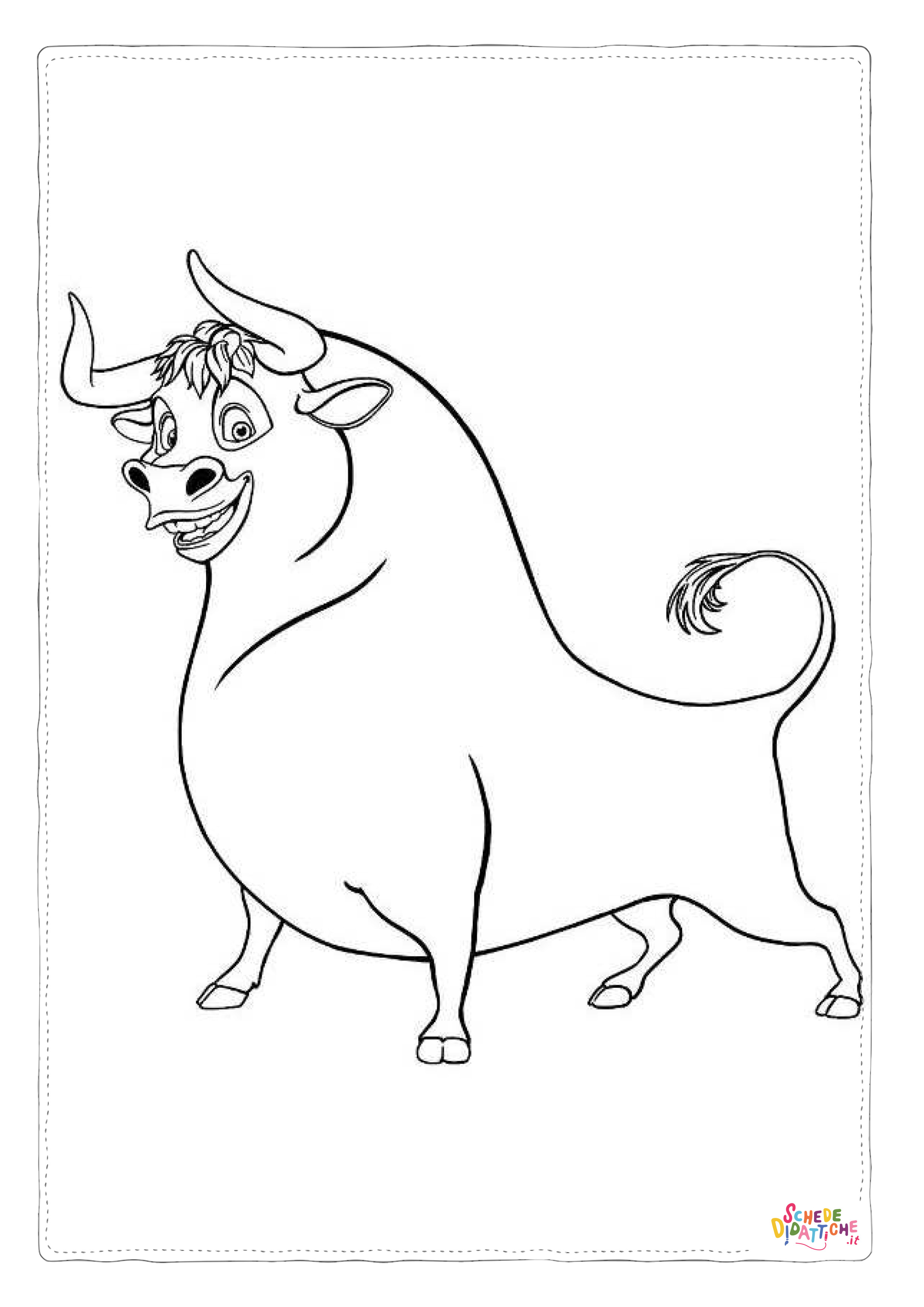 Disegno di toro da stampare e colorare 12