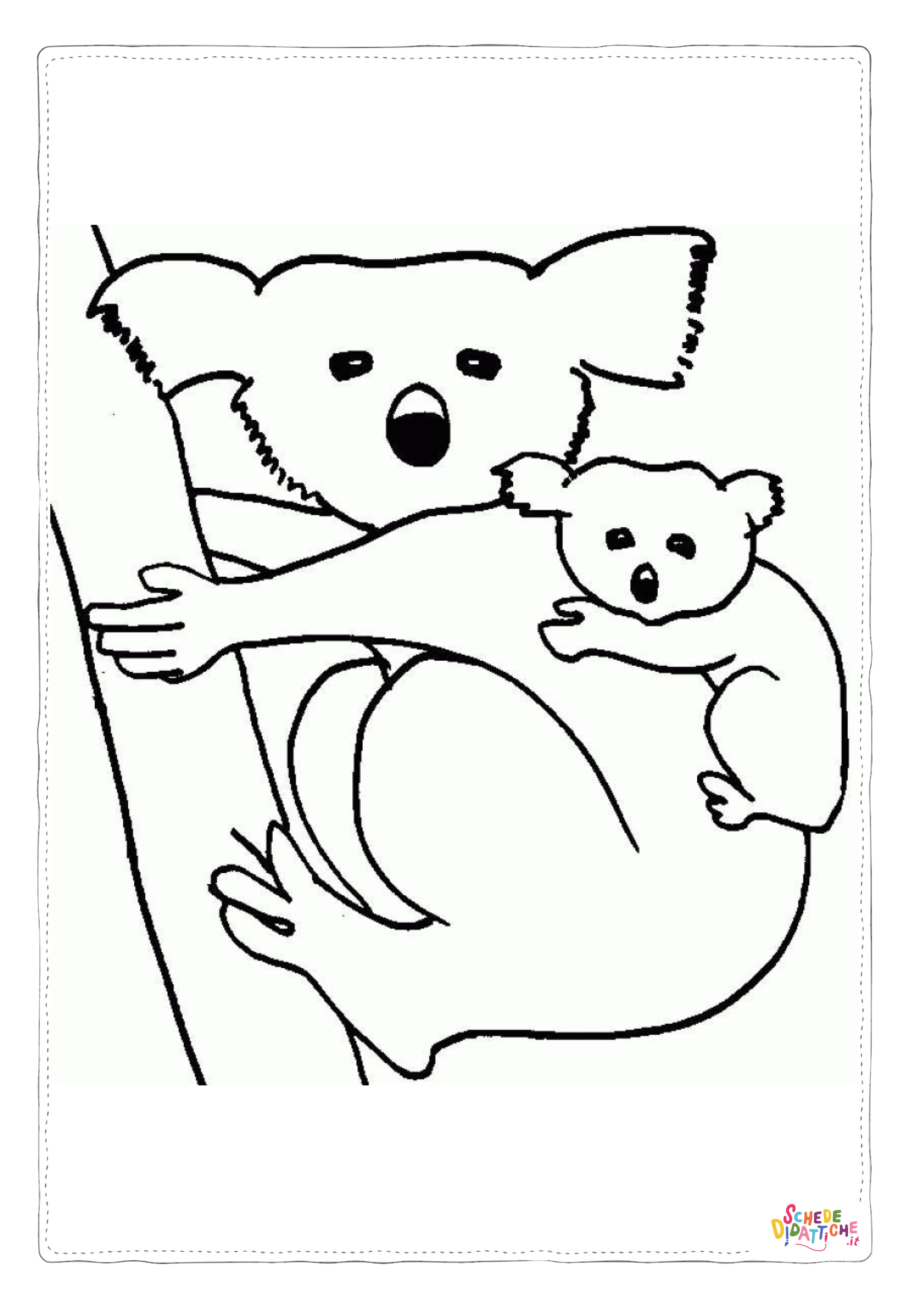 Disegno "Disegno di koala da stampare e colorare 34" Disegno di koala da stampare e colorare 34