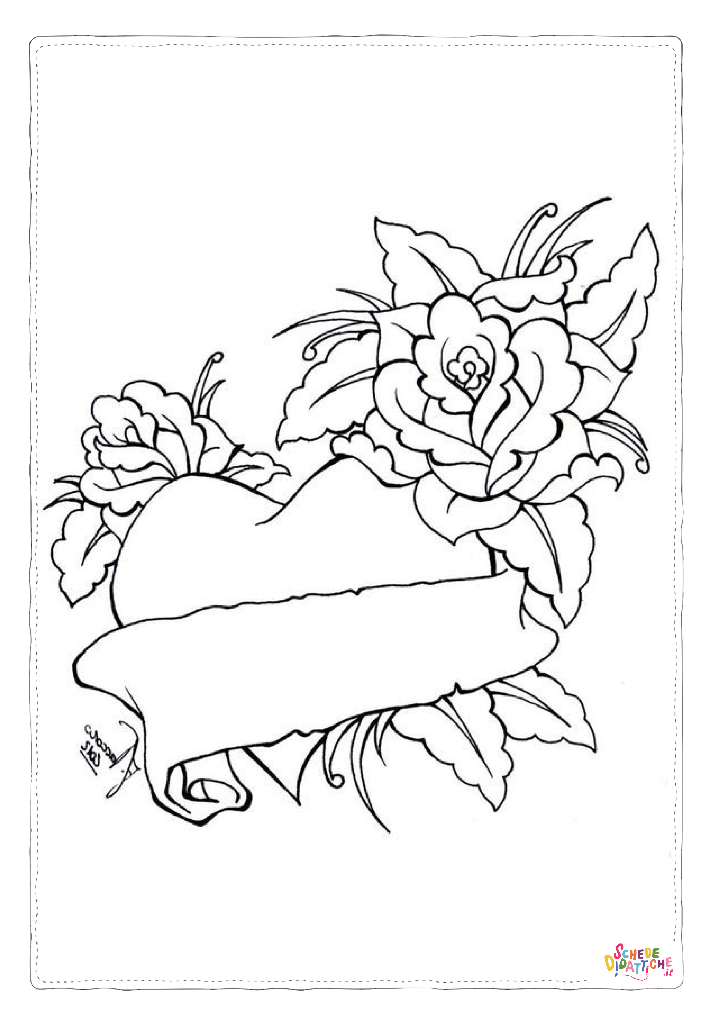 Disegno "Disegno di cuore da stampare e colorare 51" Disegno di cuore da stampare e colorare 51
