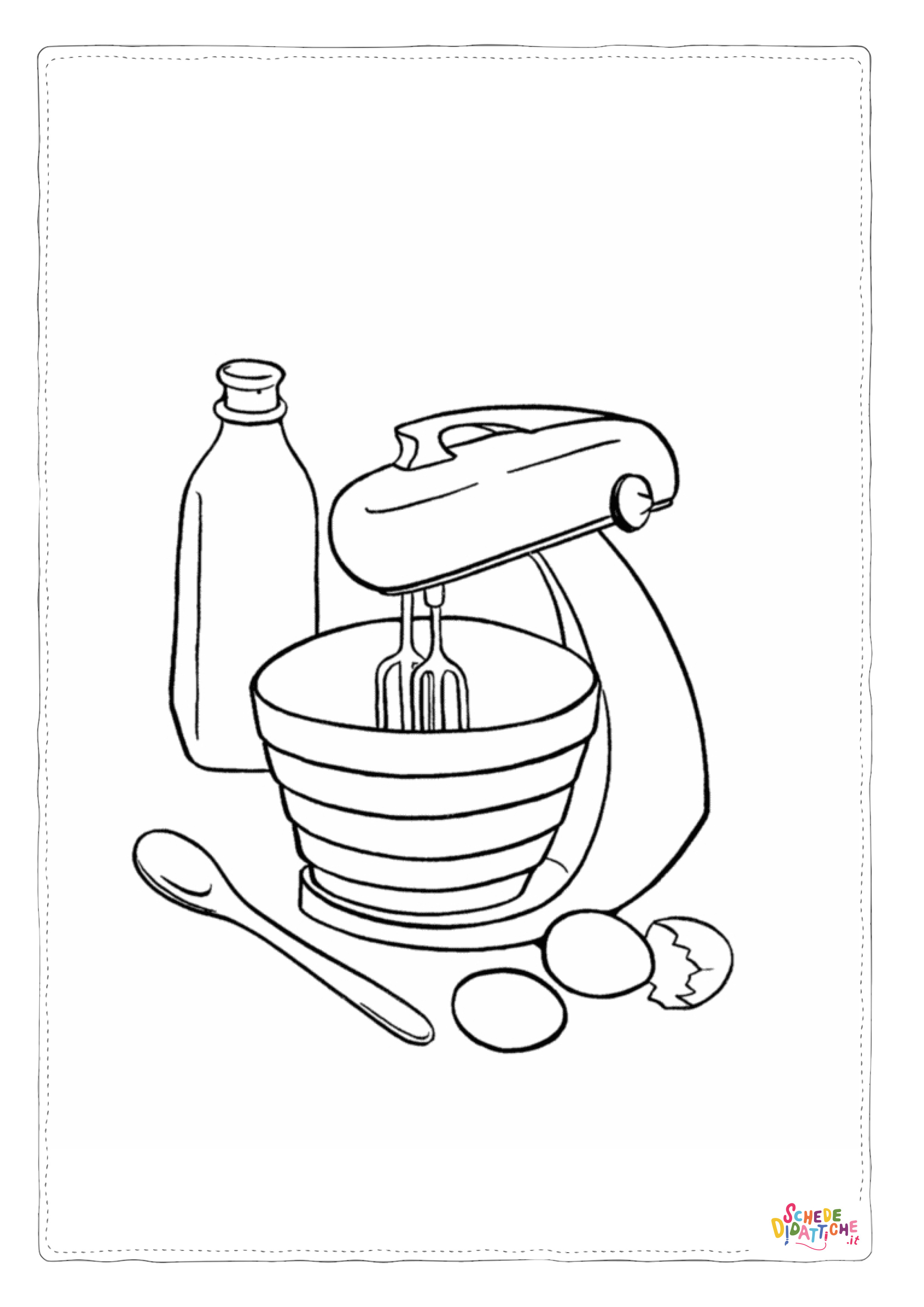 Disegno di suppellettile da cucina da stampare e colorare 2