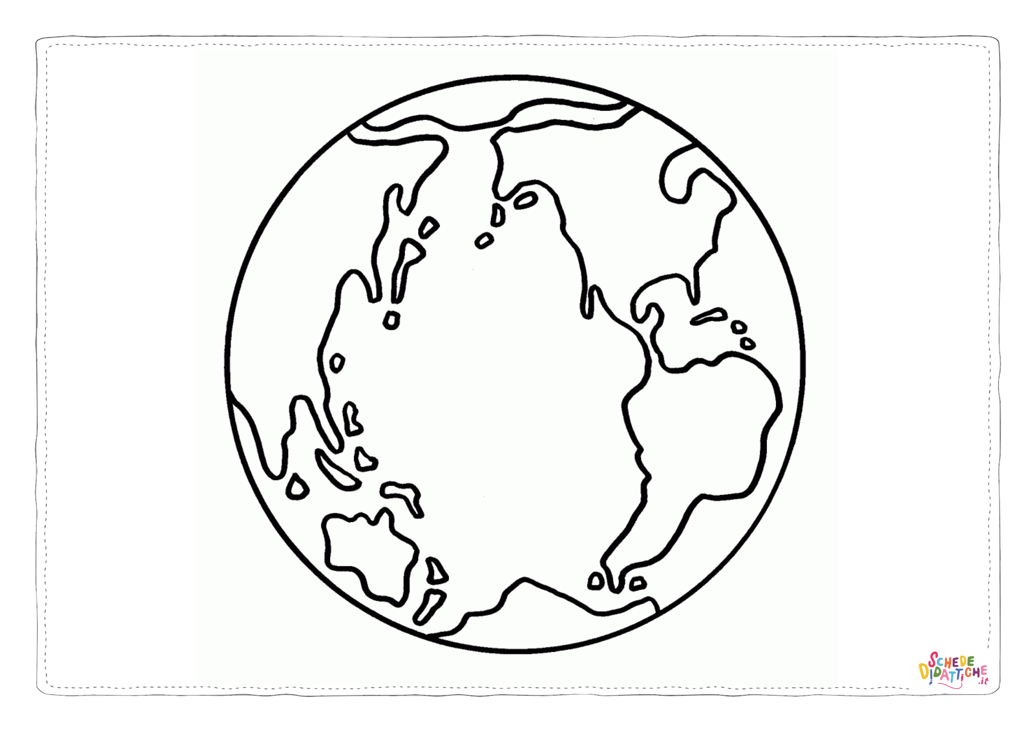 Disegno "Disegno di terra da stampare e colorare 24" Disegno di terra da stampare e colorare 24