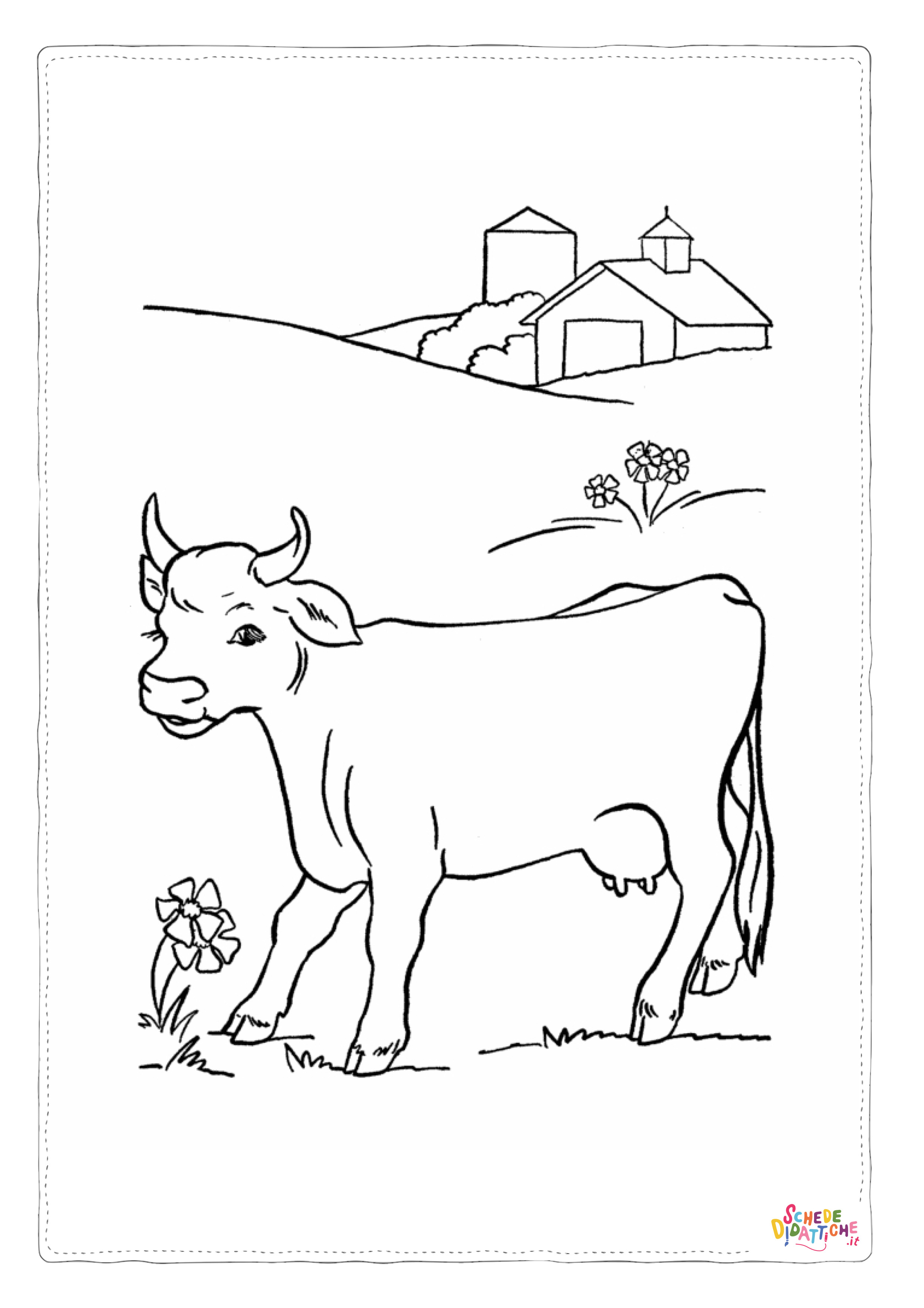 Disegno di mucca da stampare e colorare 37