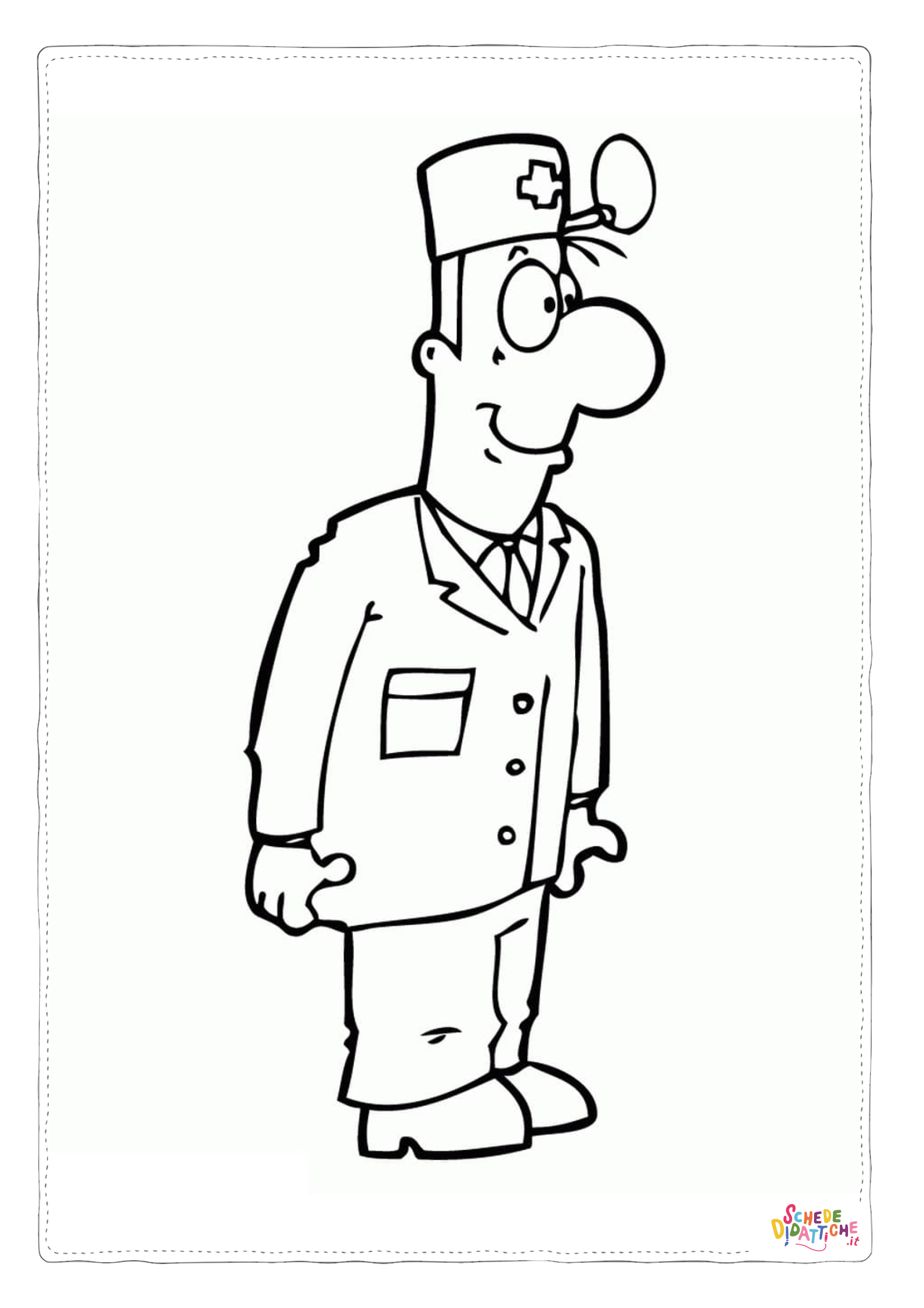 Disegno "Disegno di dentista da stampare e colorare 6" Disegno di dentista da stampare e colorare 6