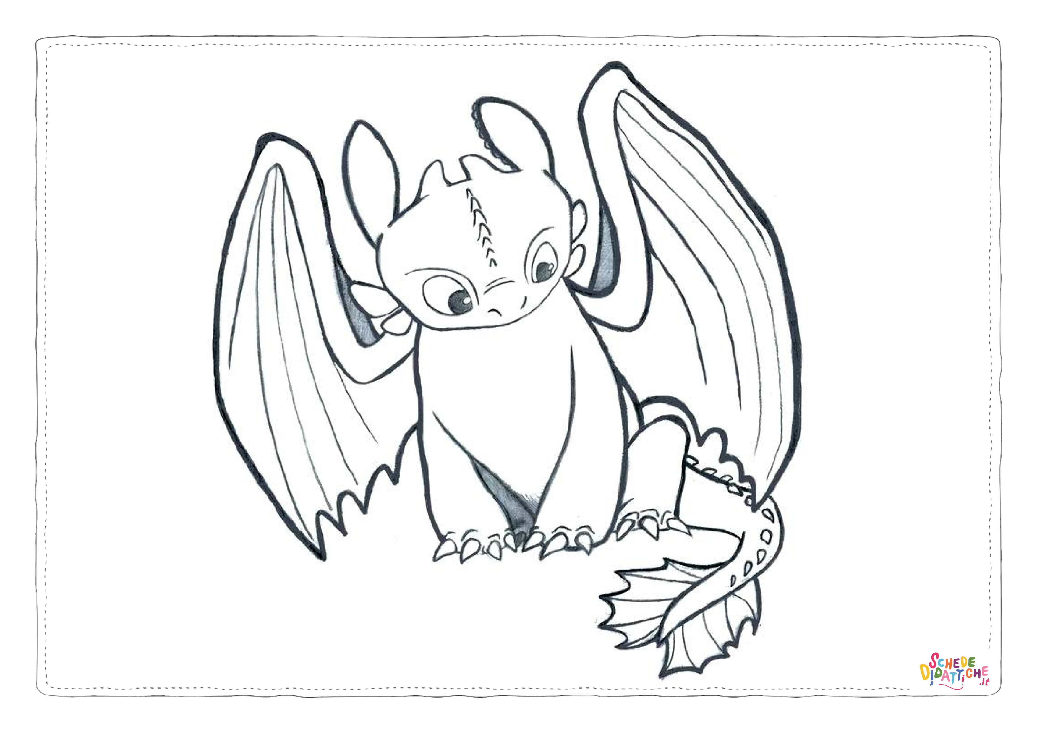 Disegno "Disegno di Dragon Trainer da stampare e colorare 4" Disegno di Dragon Trainer da stampare e colorare 4