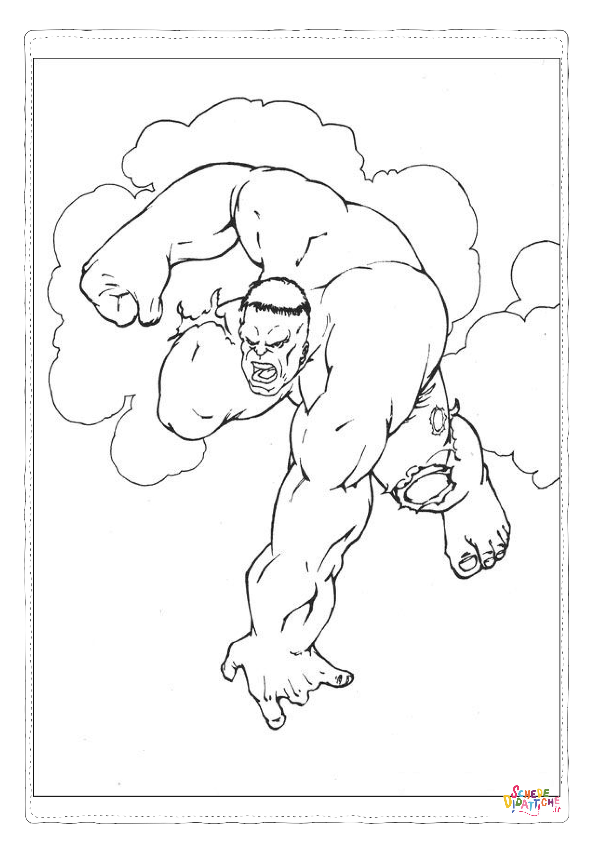 Disegno "Disegno di Hulk da stampare e colorare 39" Disegno di Hulk da stampare e colorare 39