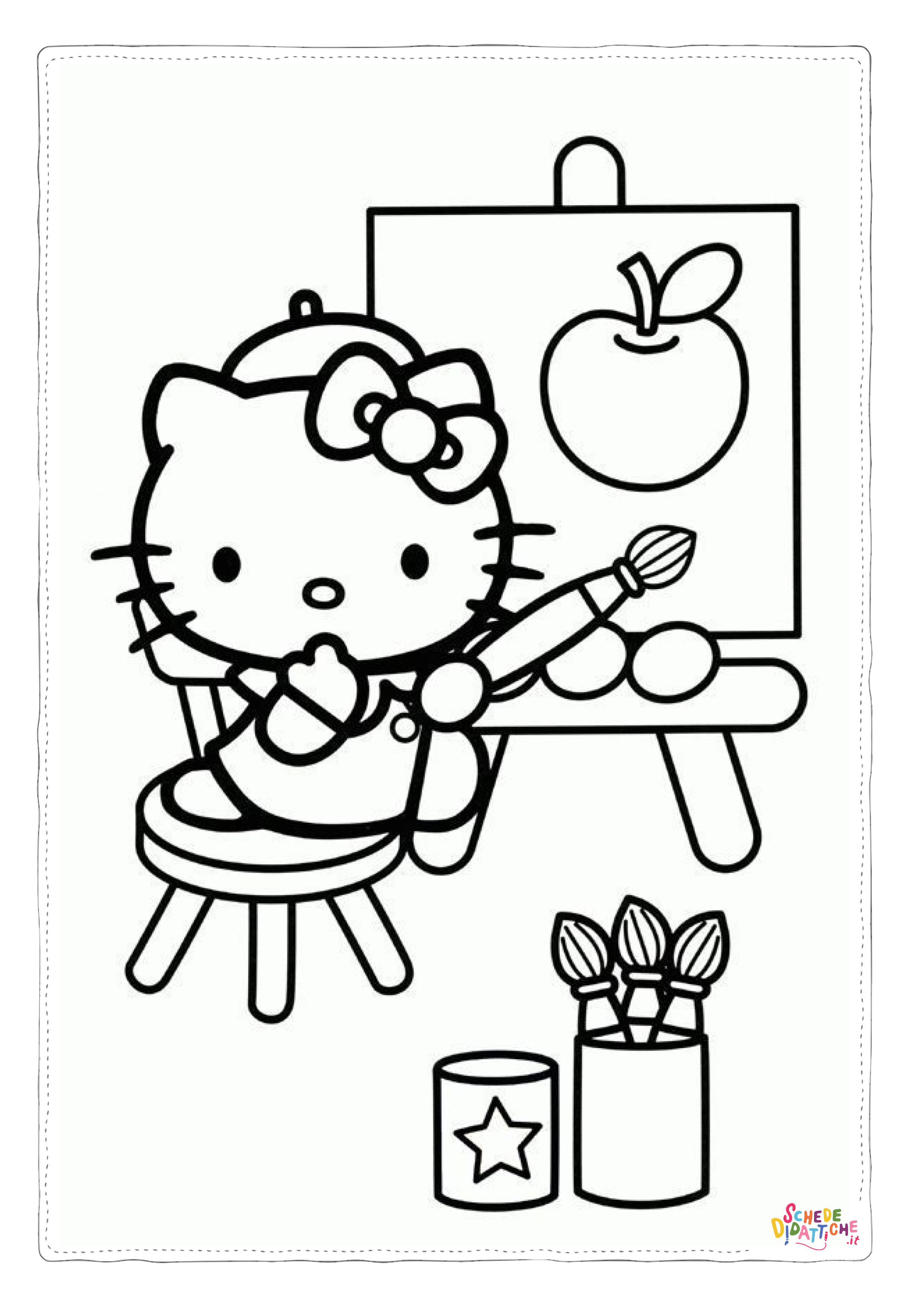 Disegno "Disegno di Hello Kitty da stampare e colorare 217" Disegno di Hello Kitty da stampare e colorare 217