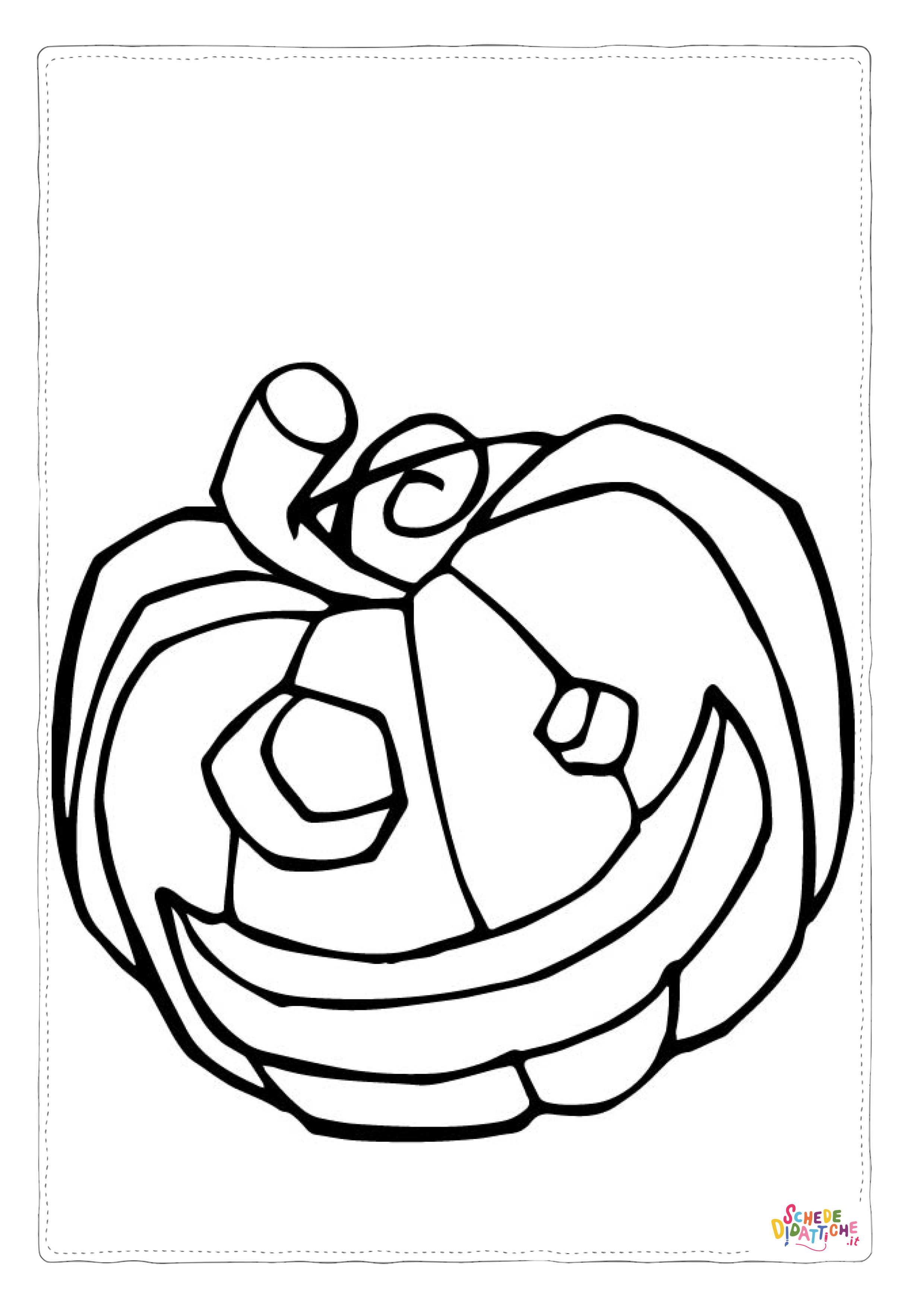 Disegno di zucca di Halloween da stampare e colorare 127