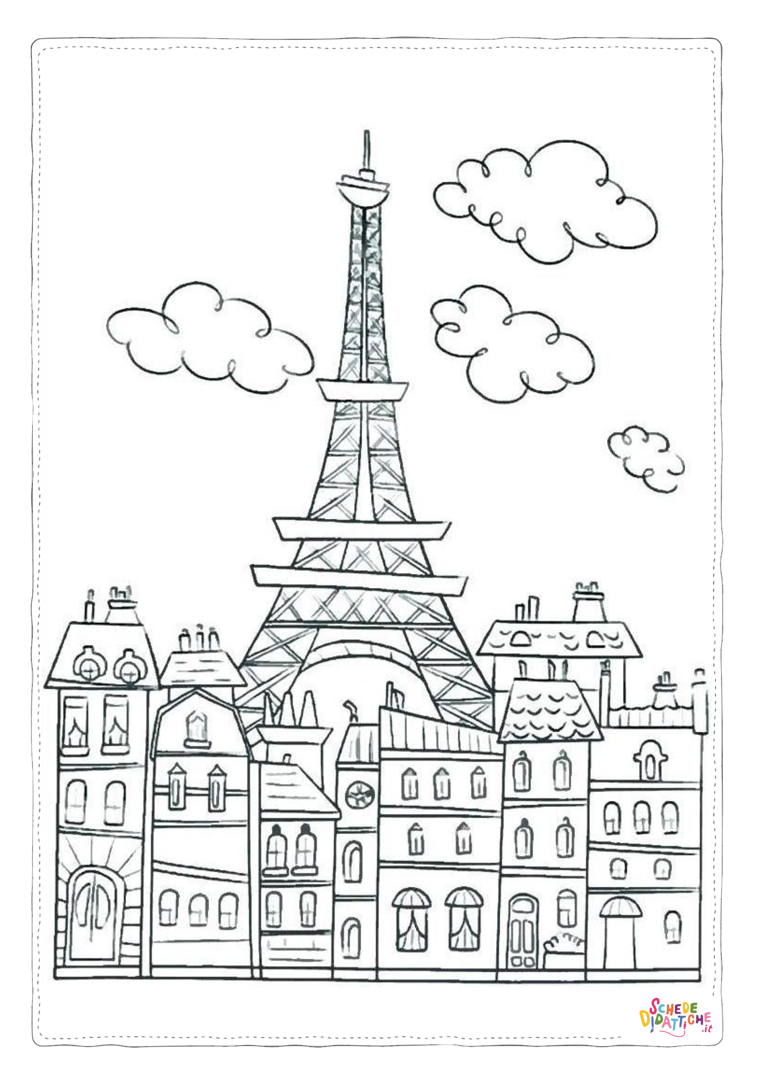 Disegno "Disegno di monumento famoso da stampare e colorare 46" Disegno di monumento famoso da stampare e colorare 46