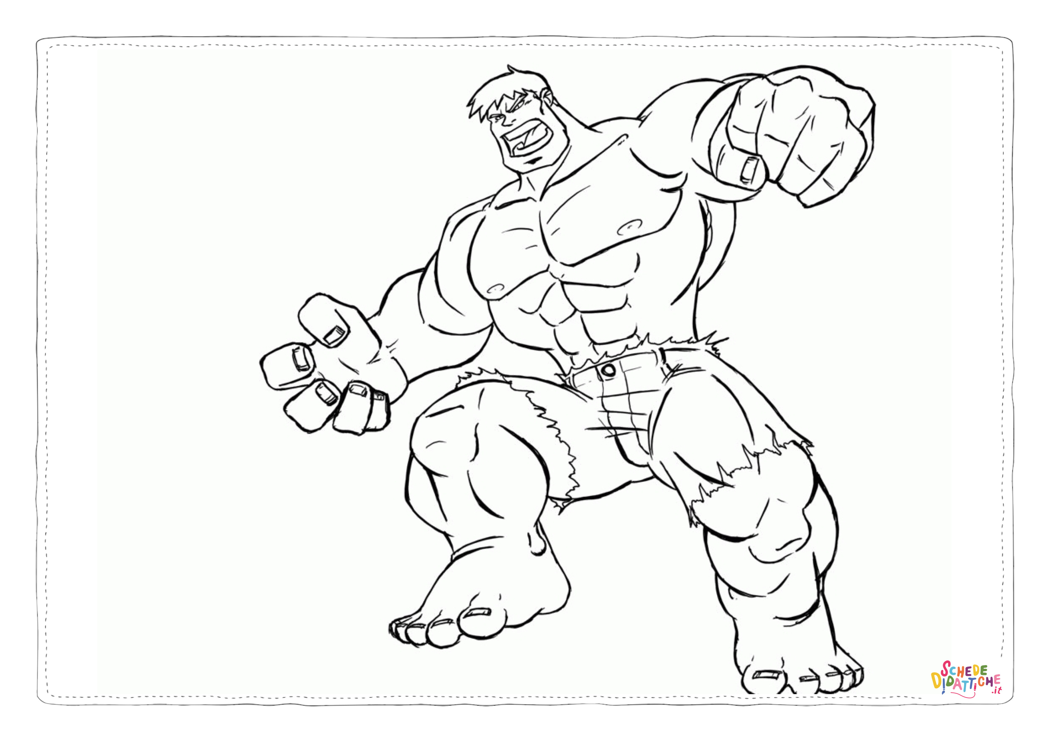 Disegno "Disegno di Hulk da stampare e colorare 140" Disegno di Hulk da stampare e colorare 140