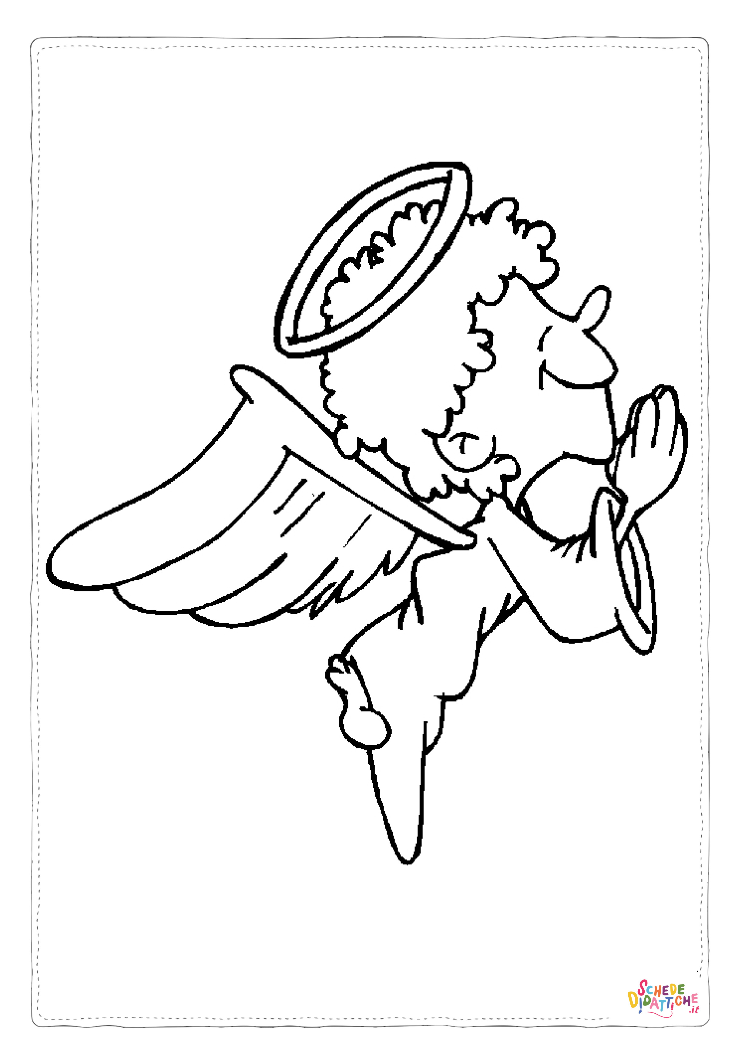 Disegno di angelo da stampare e colorare 37
