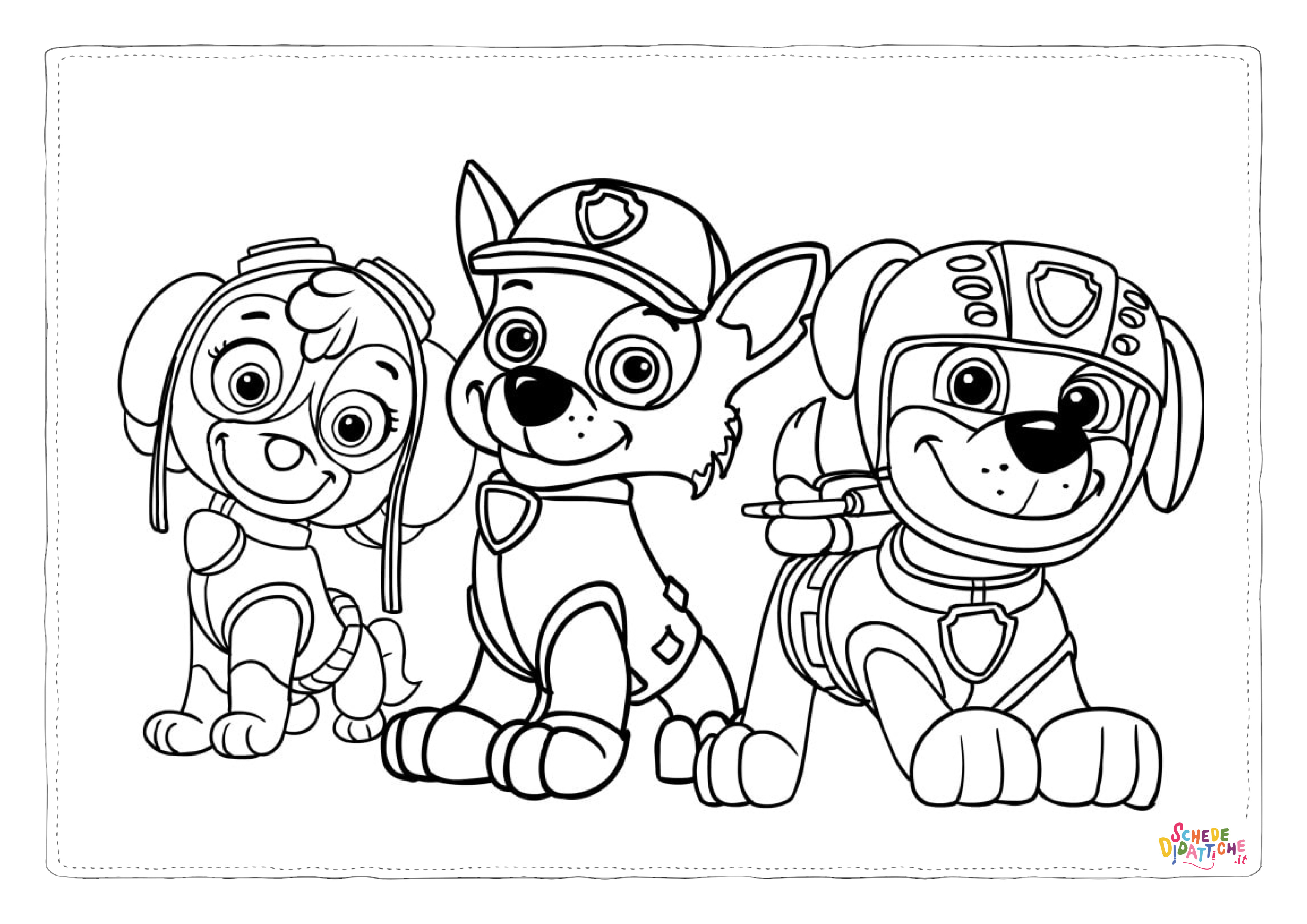 Disegno "Disegno di Paw Patrol - Cane pompiere da stampare e colorare 35" Disegno di Paw Patrol - Cane pompiere da stampare e colorare 35