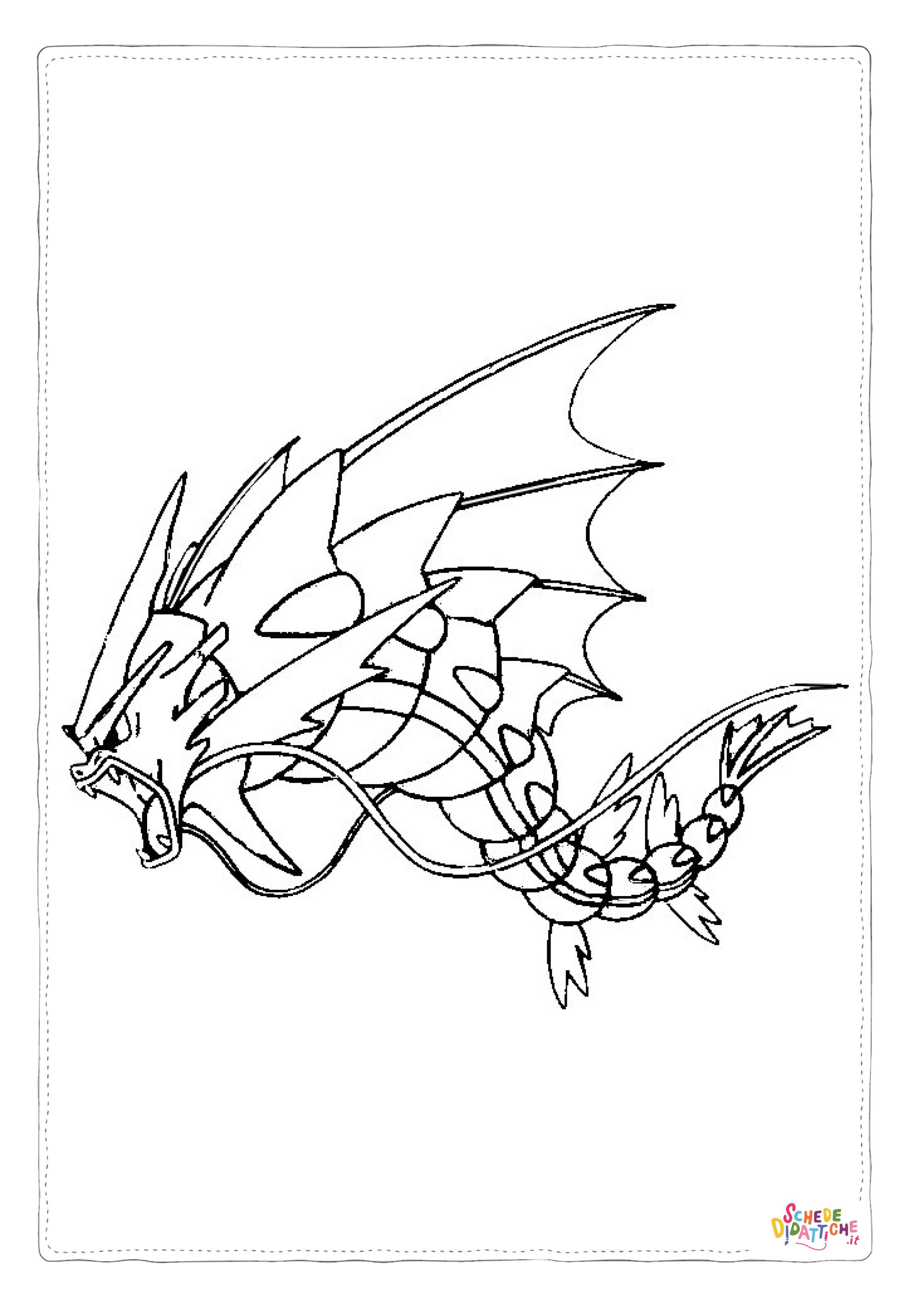 Disegno di dragone da stampare e colorare 161