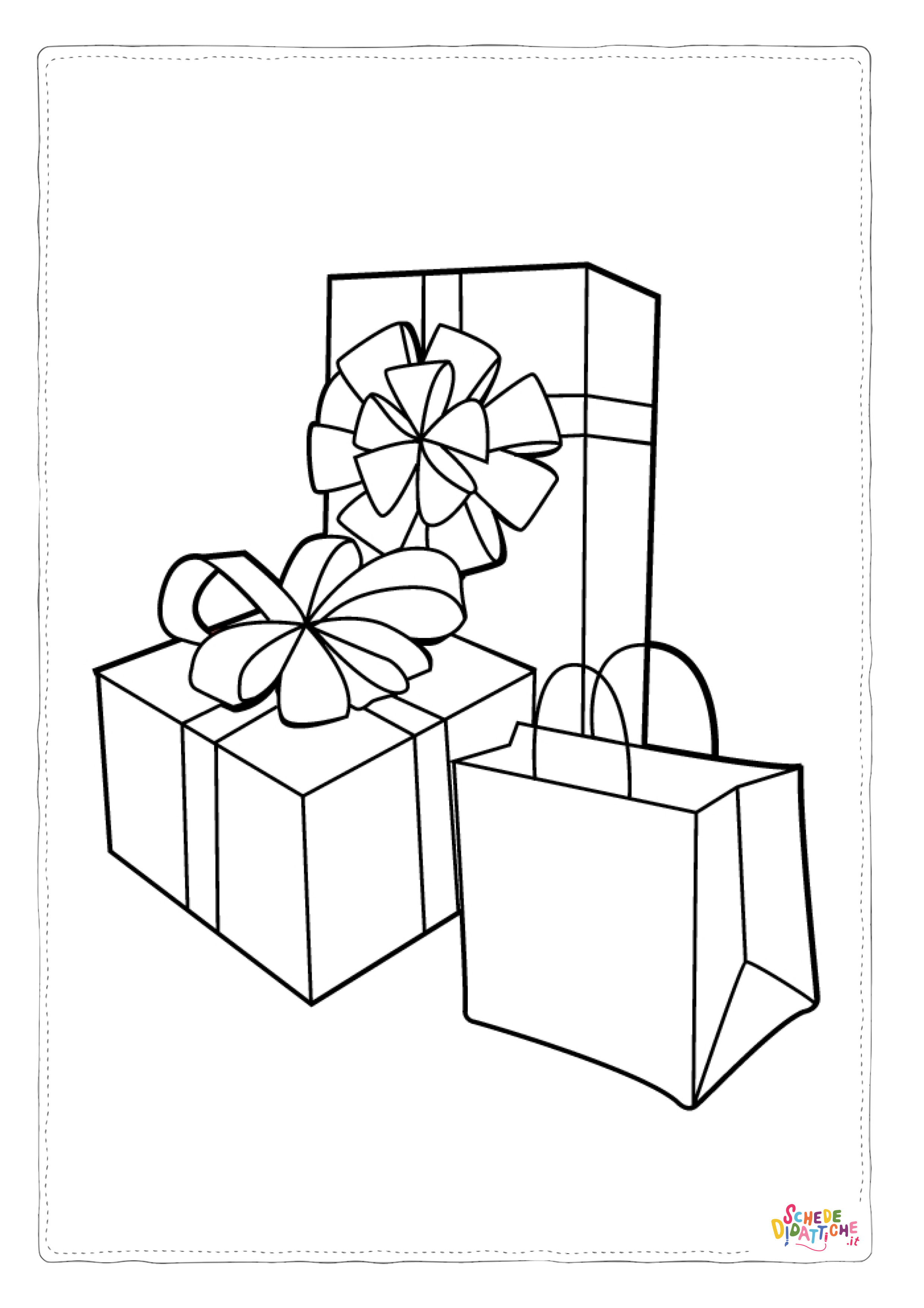 Disegno "Disegno di regalo da stampare e colorare 26" Disegno di regalo da stampare e colorare 26