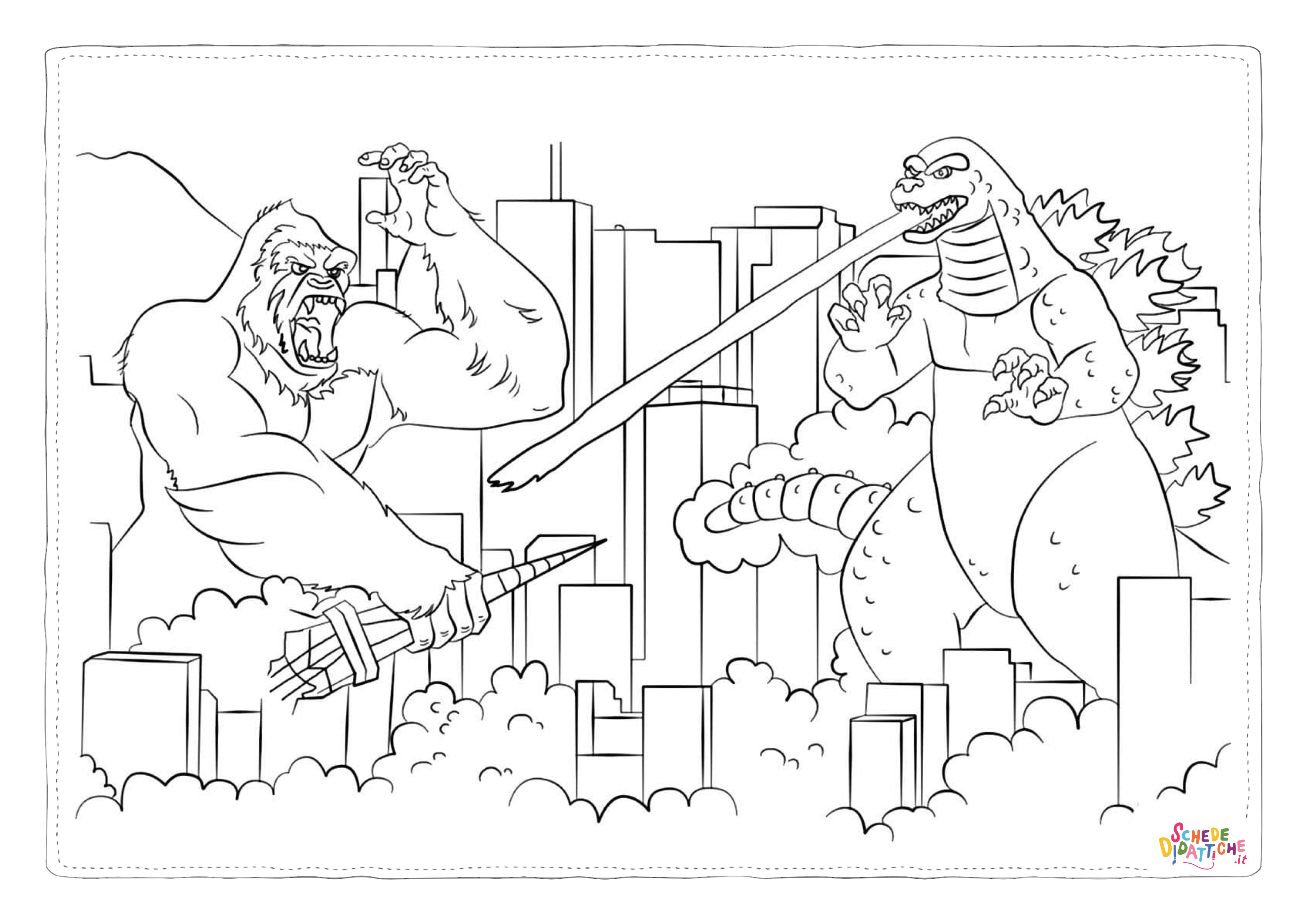 Disegno di Godzilla da stampare e colorare 29