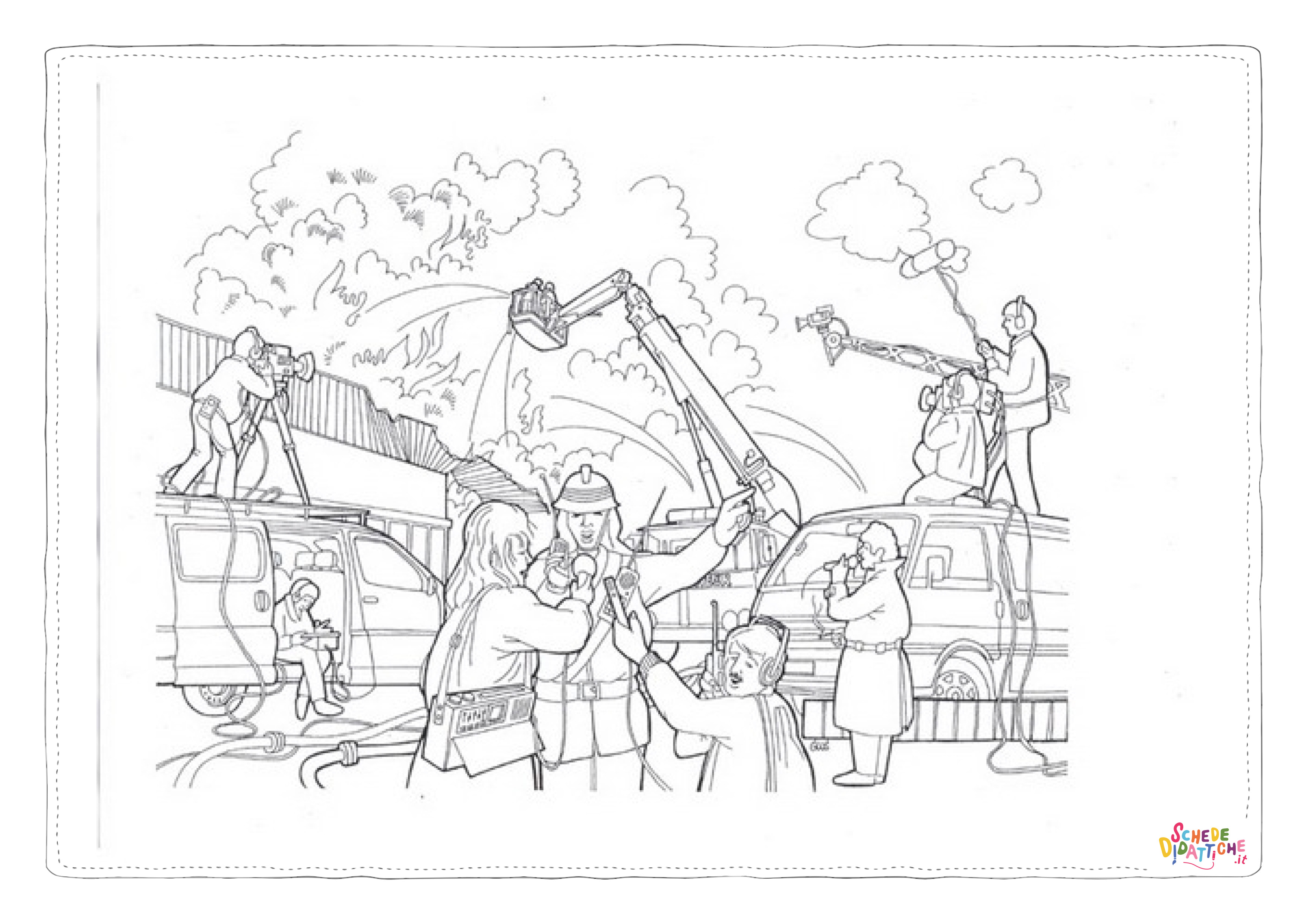 Disegno "Disegno di pompiere da stampare e colorare 21" Disegno di pompiere da stampare e colorare 21