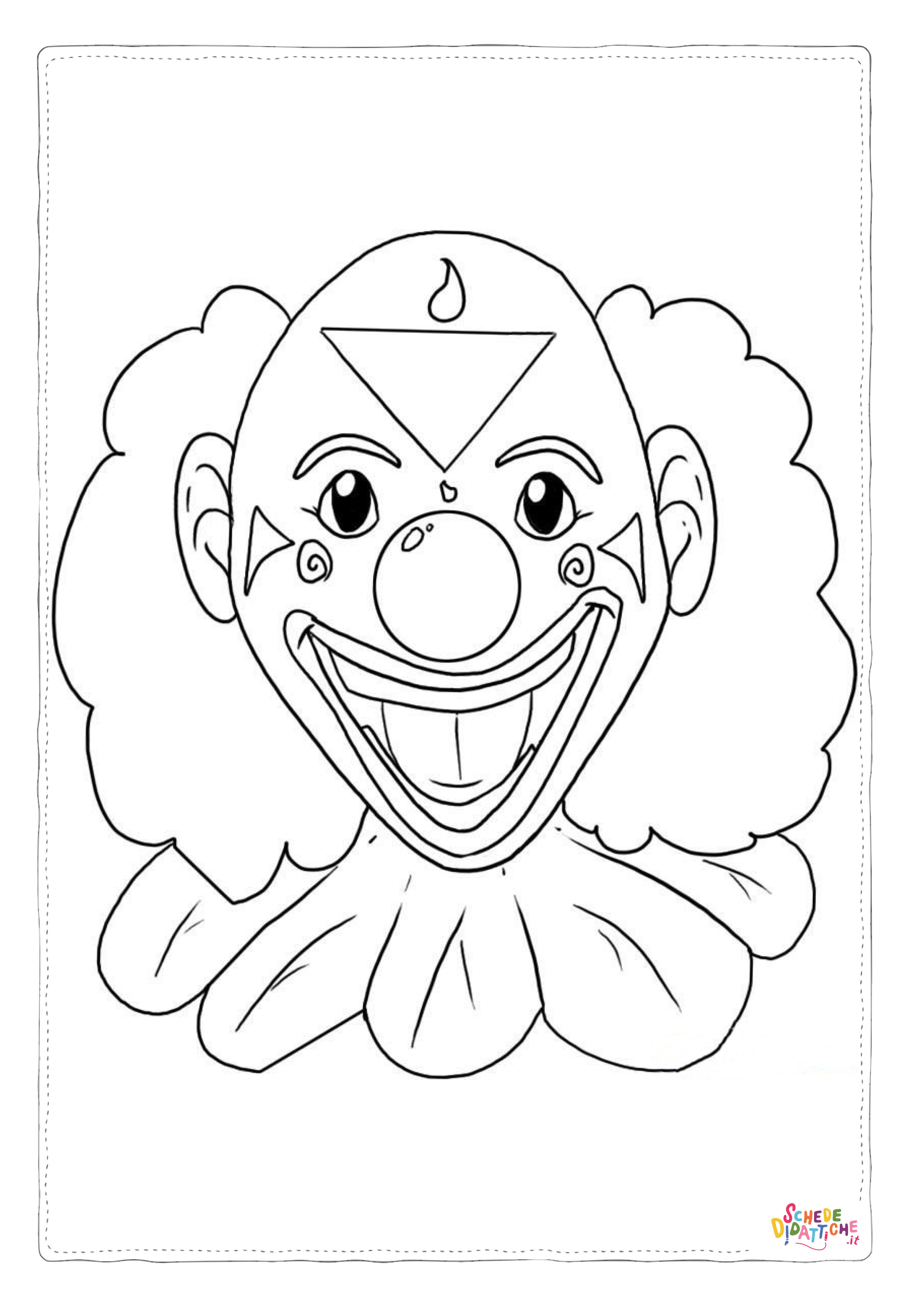 Disegno di clown da stampare e colorare 34