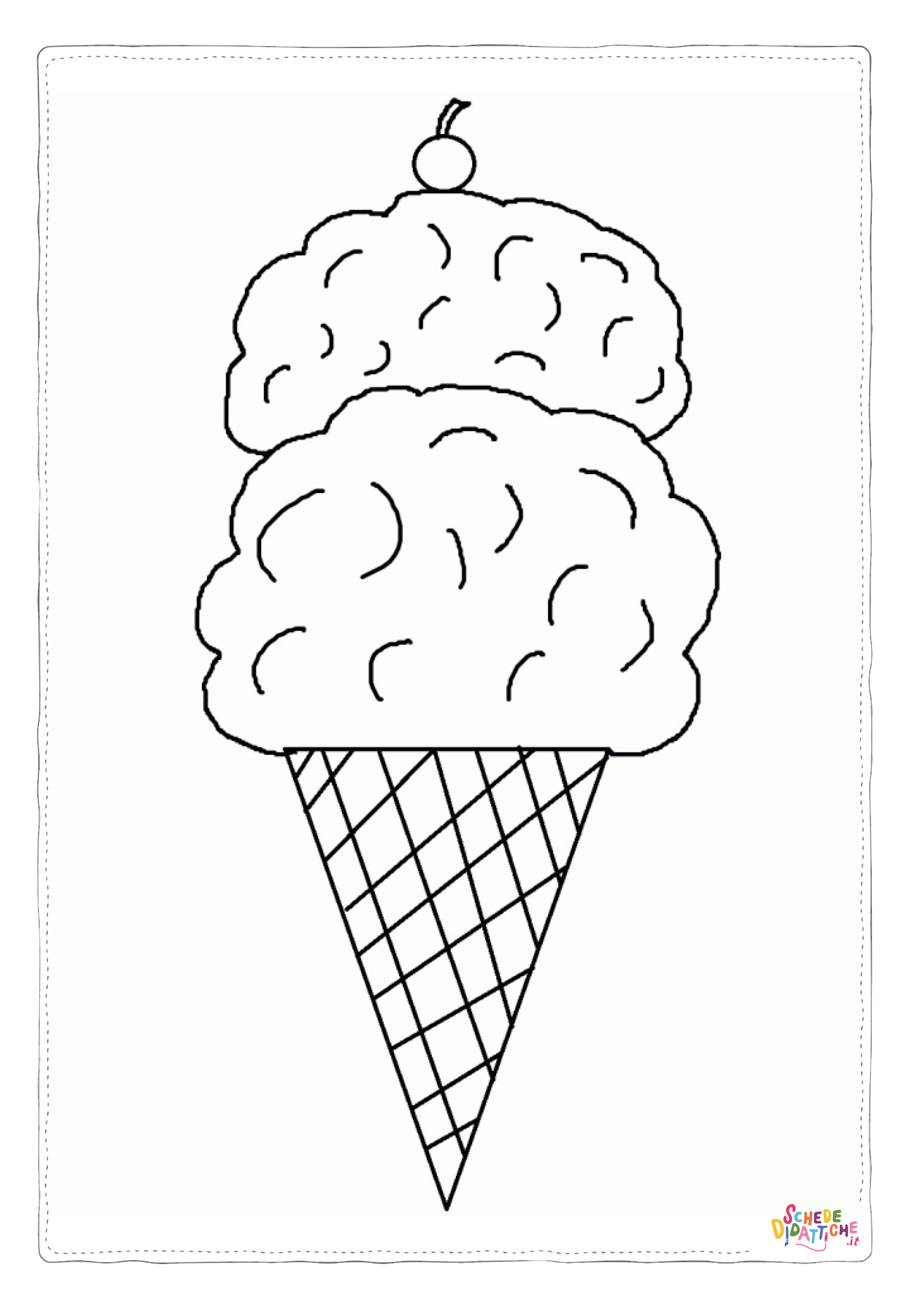 Disegno "Disegno di gelato da stampare e colorare 47" Disegno di gelato da stampare e colorare 47
